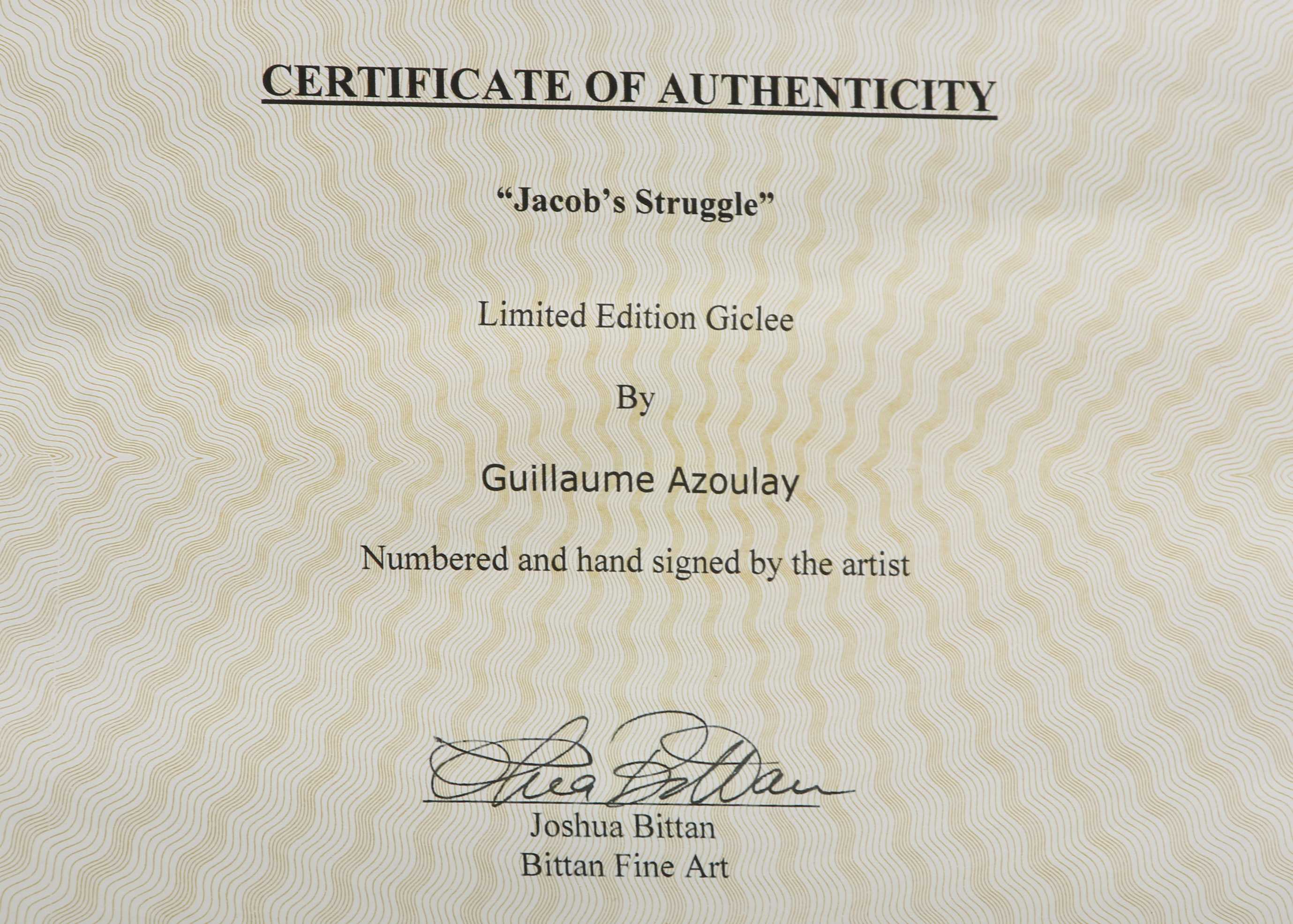 Guillaume Azoulay Giclée "Jacob's Struggle"