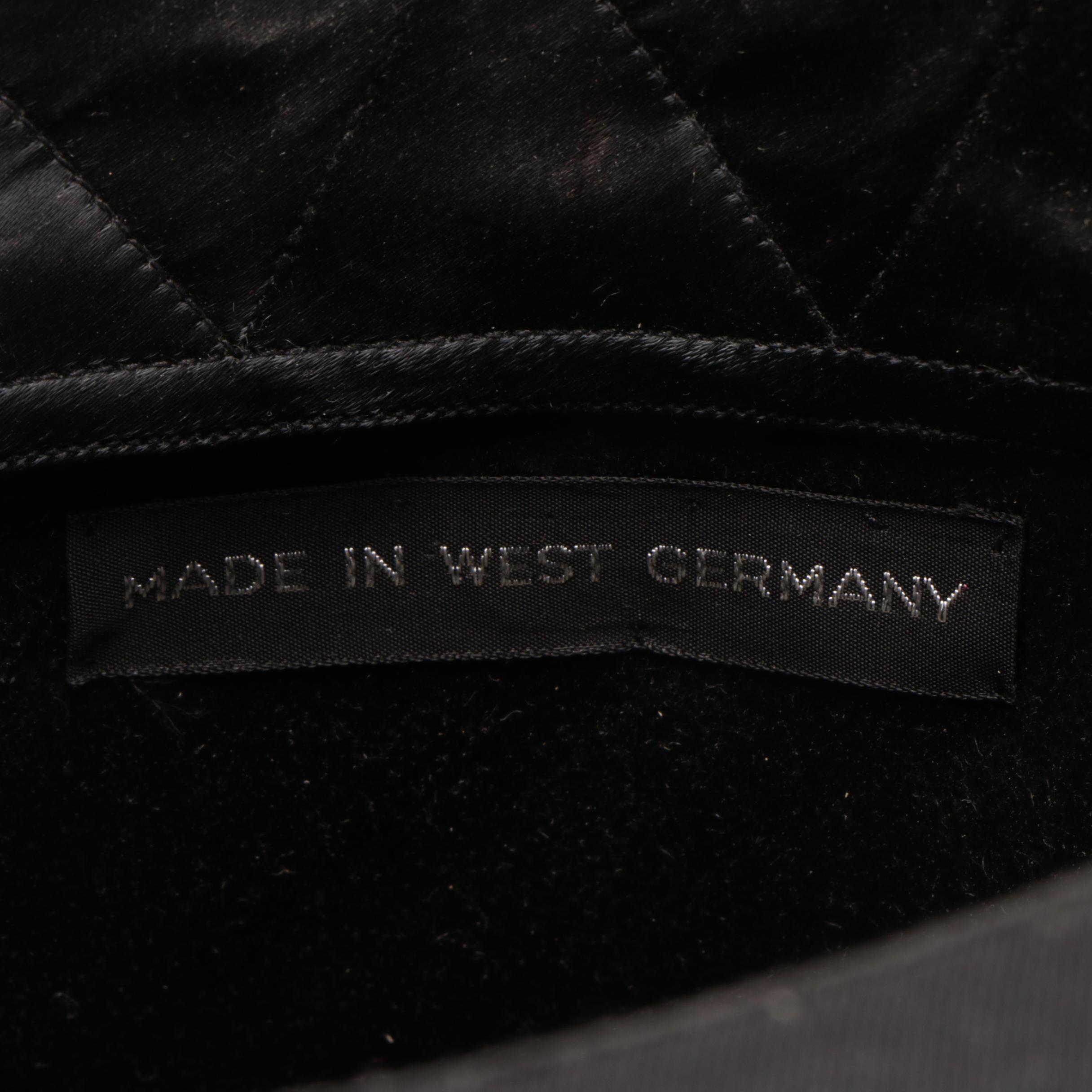 Vintage Beaver Fur and Grosgrain Top Hat, Made in West Germany