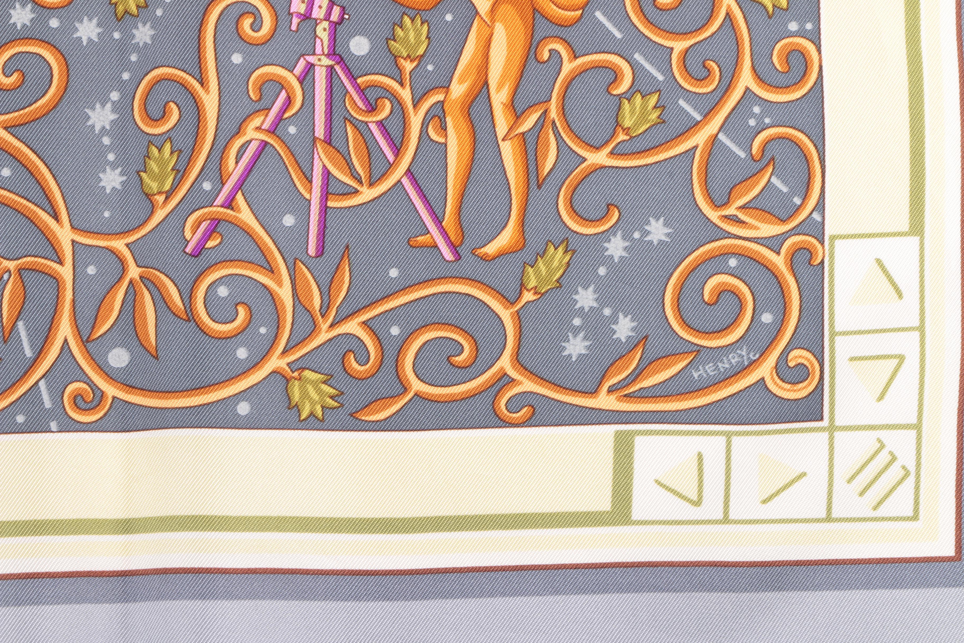 2001 Hermès "The World of Hermès" Silk Scarf Designed by Christine Henry