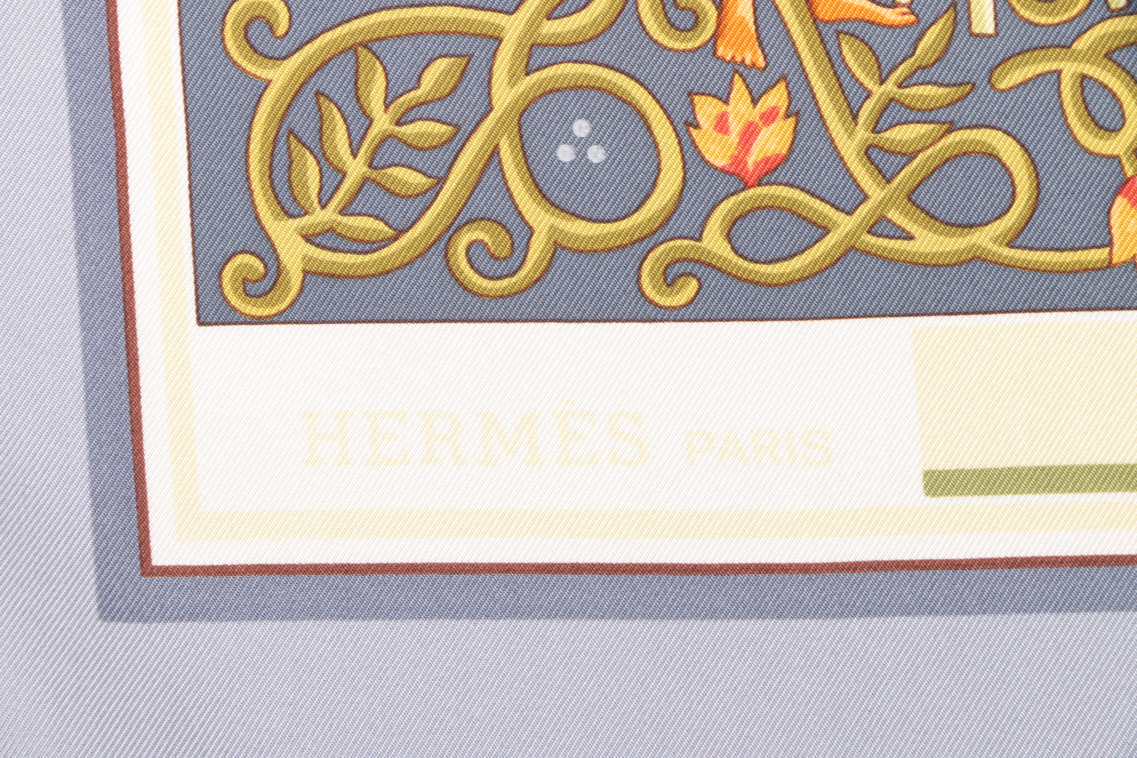 2001 Hermès "The World of Hermès" Silk Scarf Designed by Christine Henry