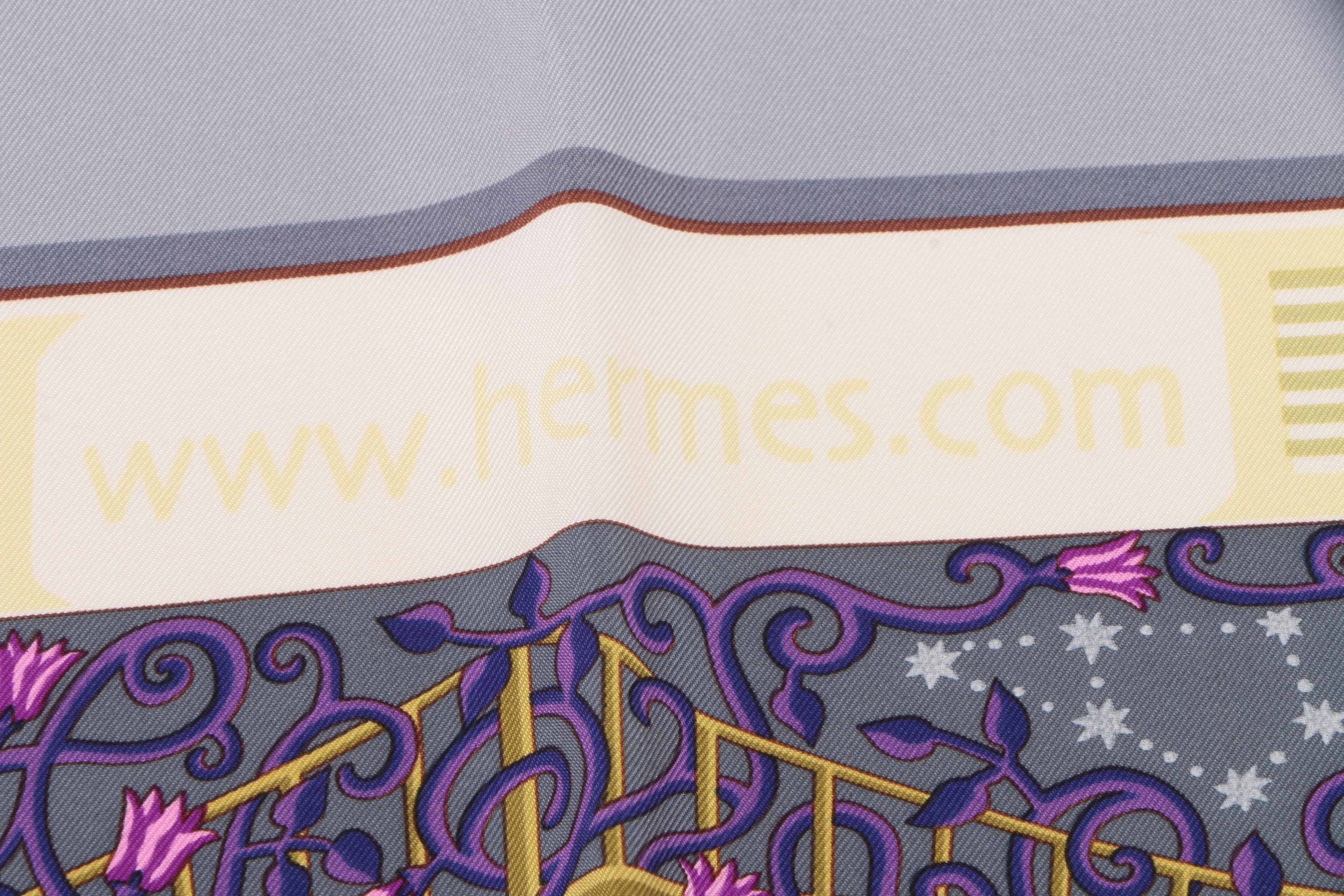 2001 Hermès "The World of Hermès" Silk Scarf Designed by Christine Henry