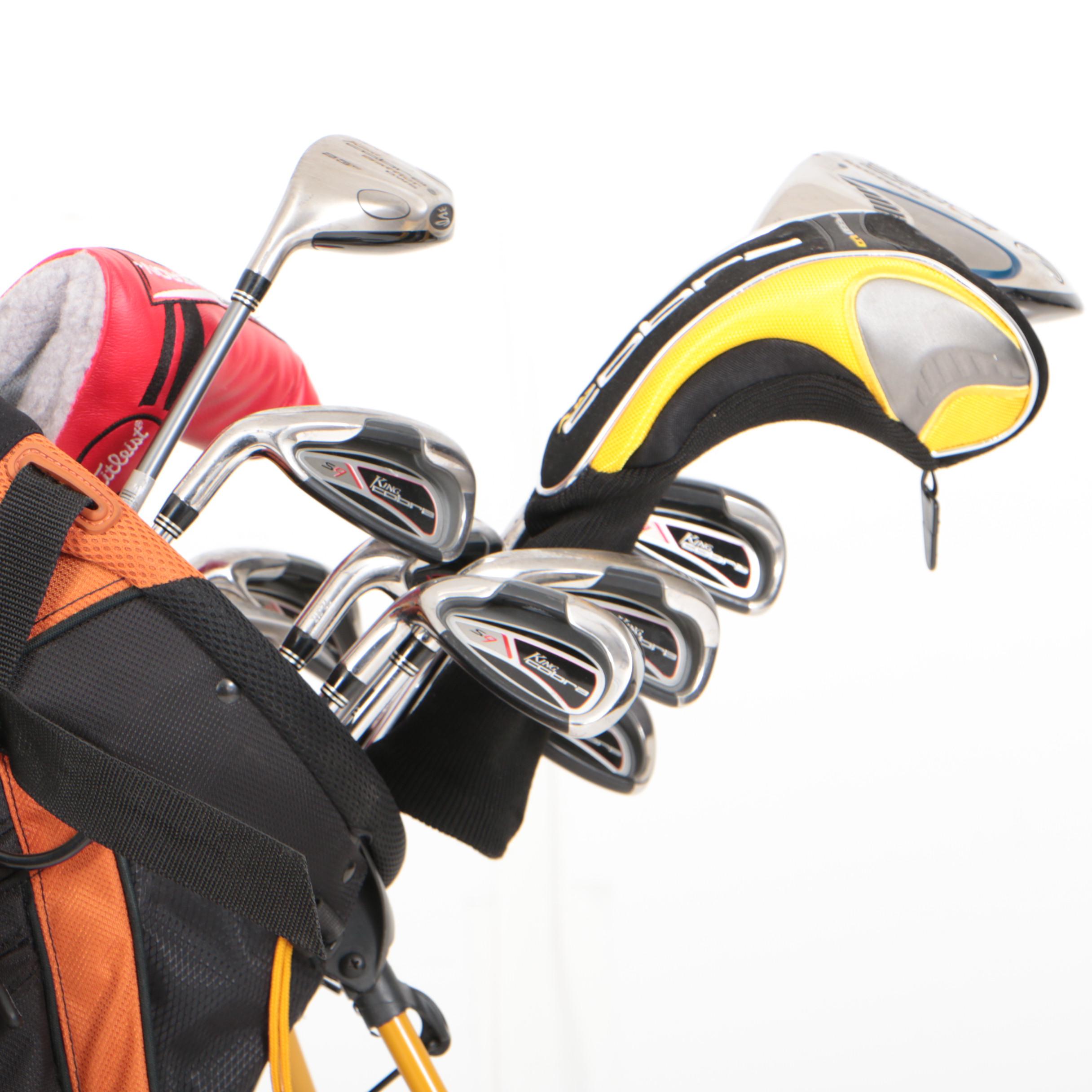 King Cobra Golf Irons and Woods with Titleist Case