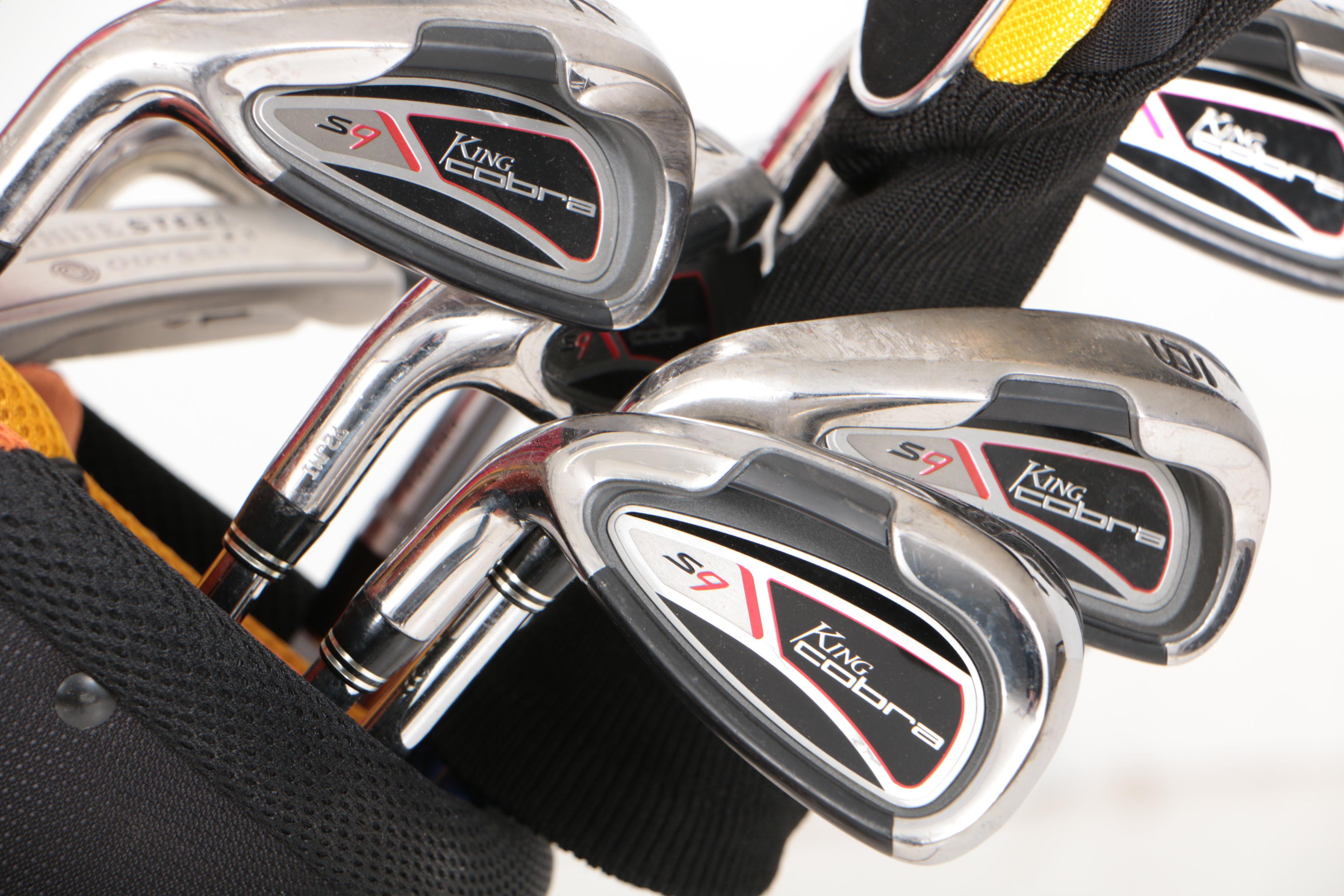 King Cobra Golf Irons and Woods with Titleist Case