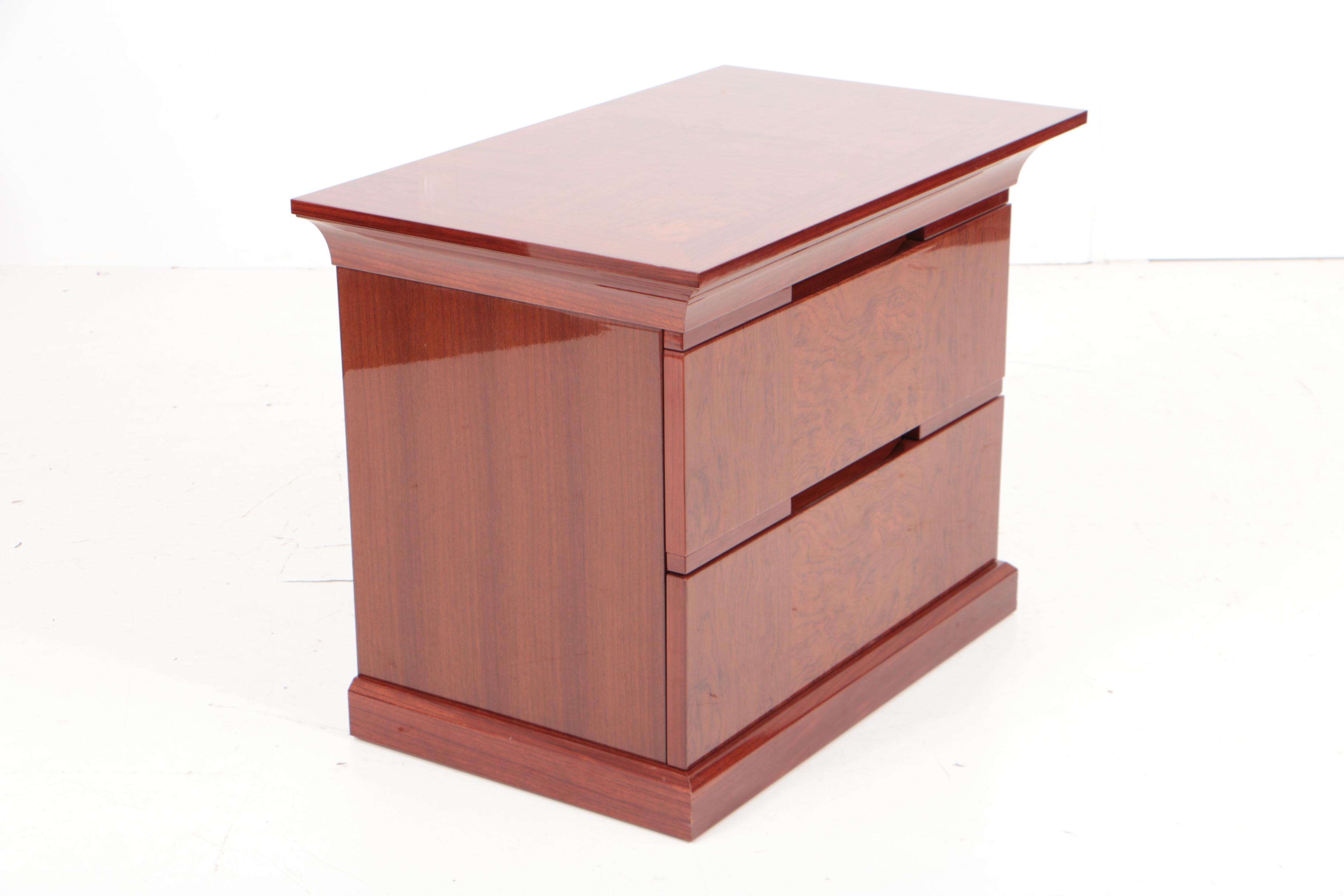 Pair of Excelsior Designs Rosewood Bedside Chests