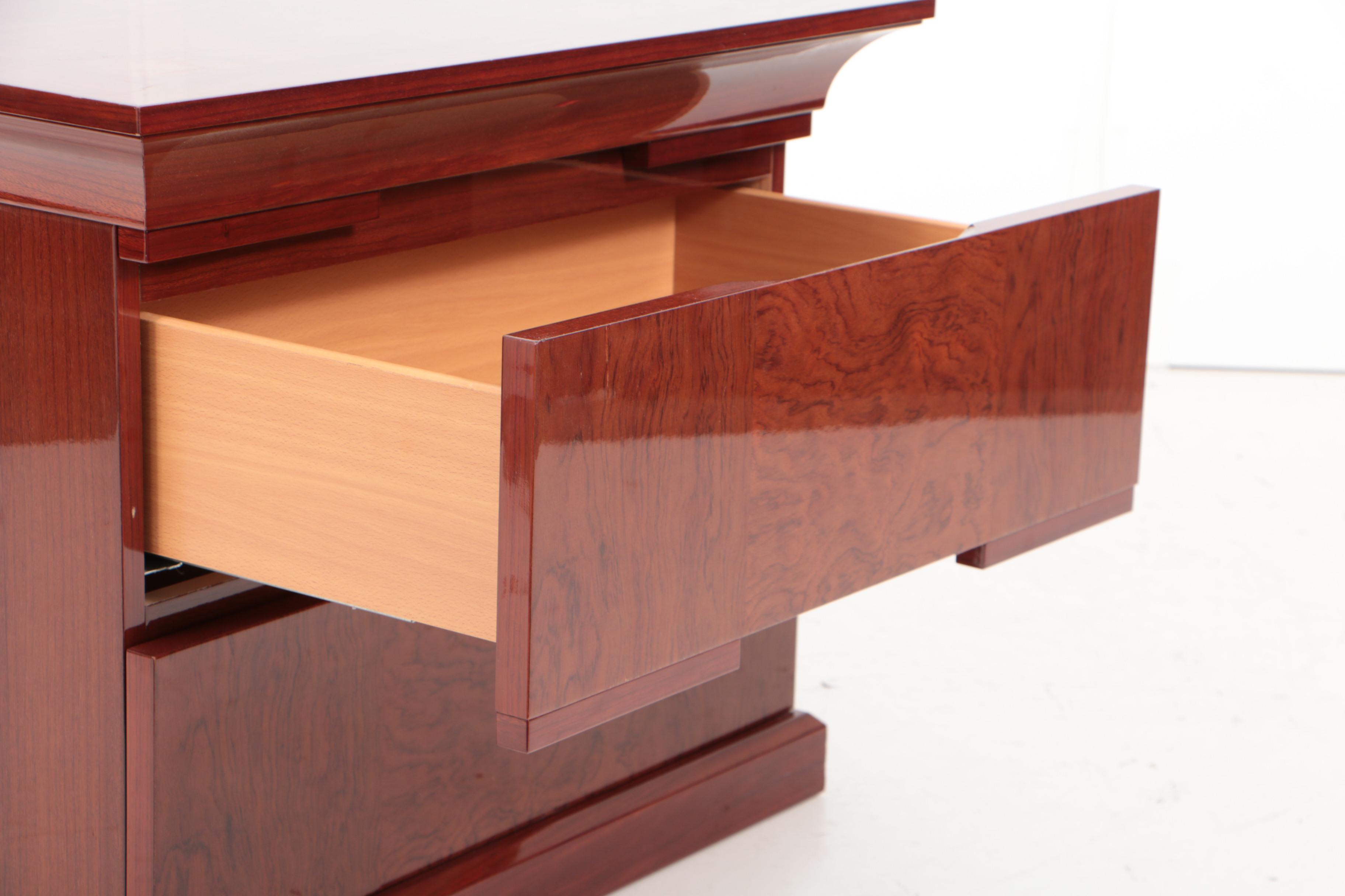 Pair of Excelsior Designs Rosewood Bedside Chests