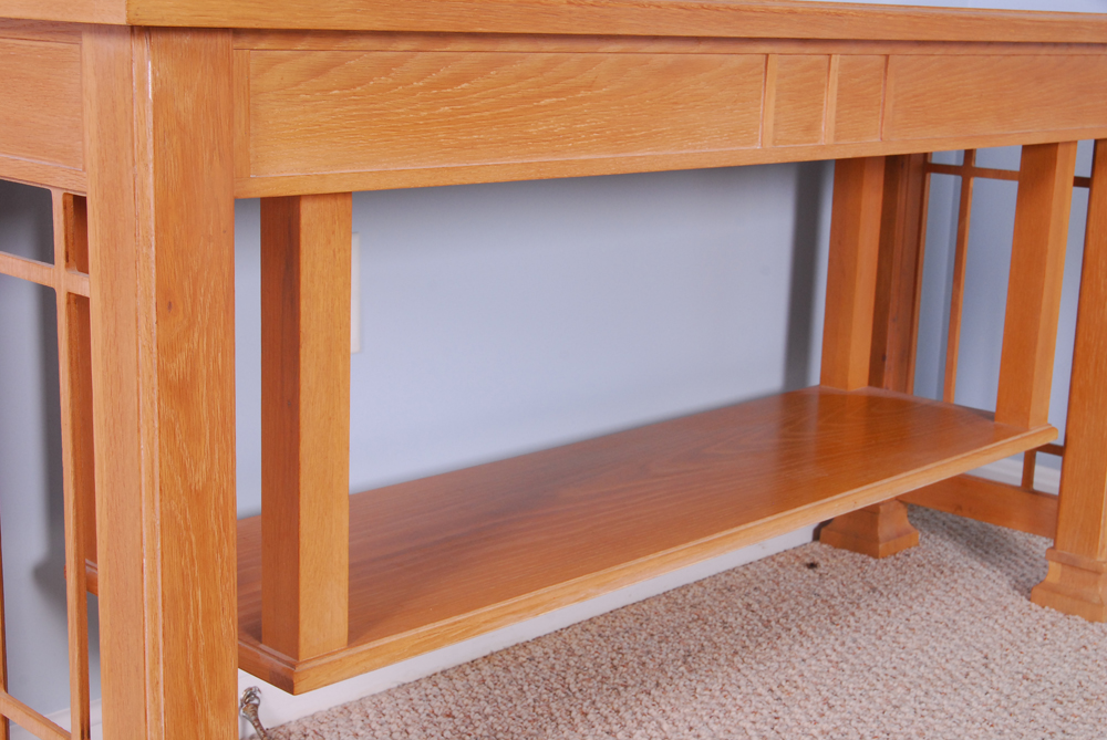 Stone Top Mission Style Console Table