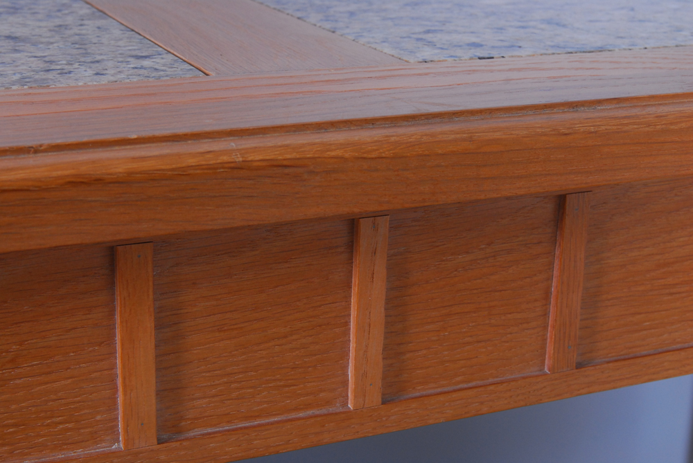 Stone Top Mission Style Console Table