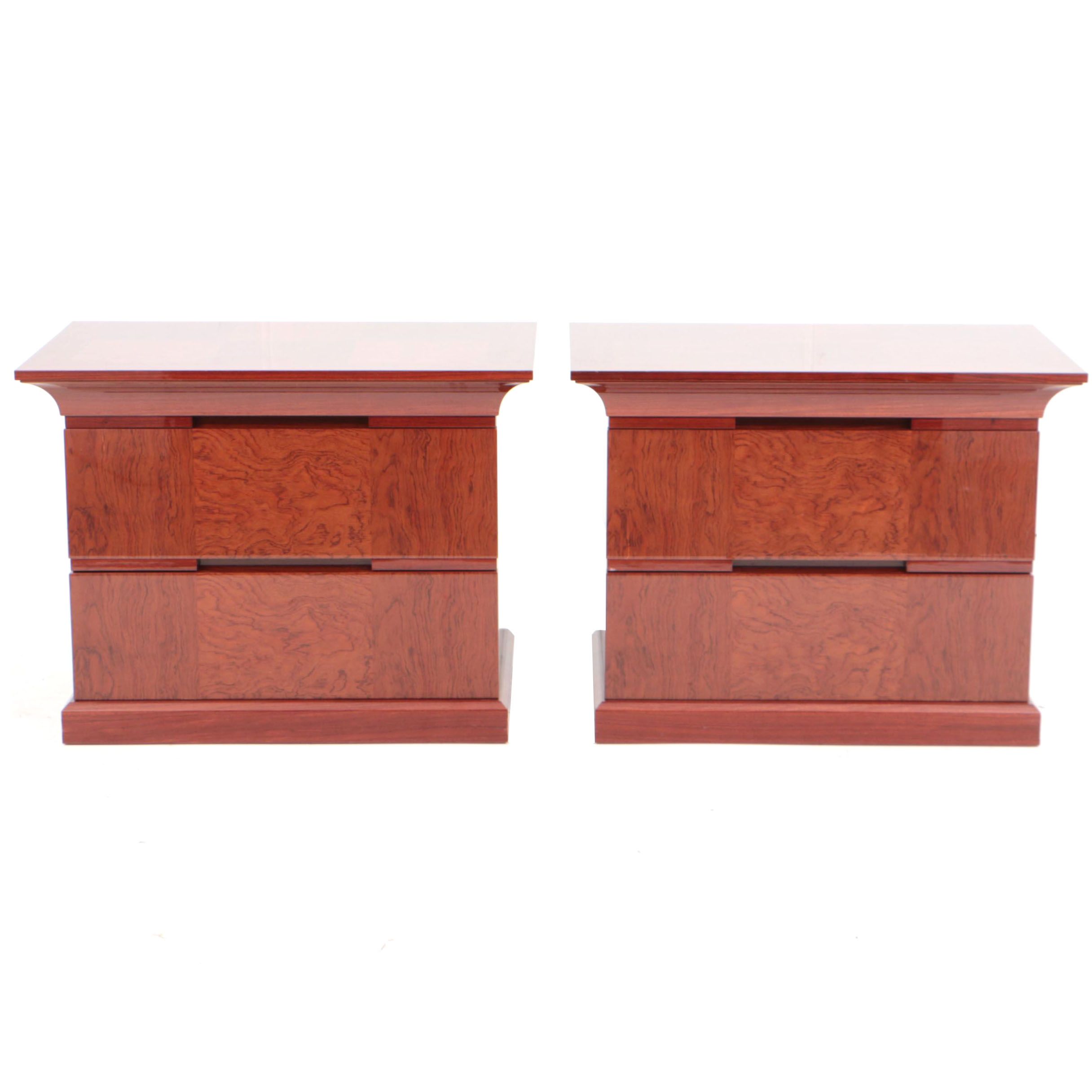 Pair of Excelsior Designs Rosewood Bedside Chests