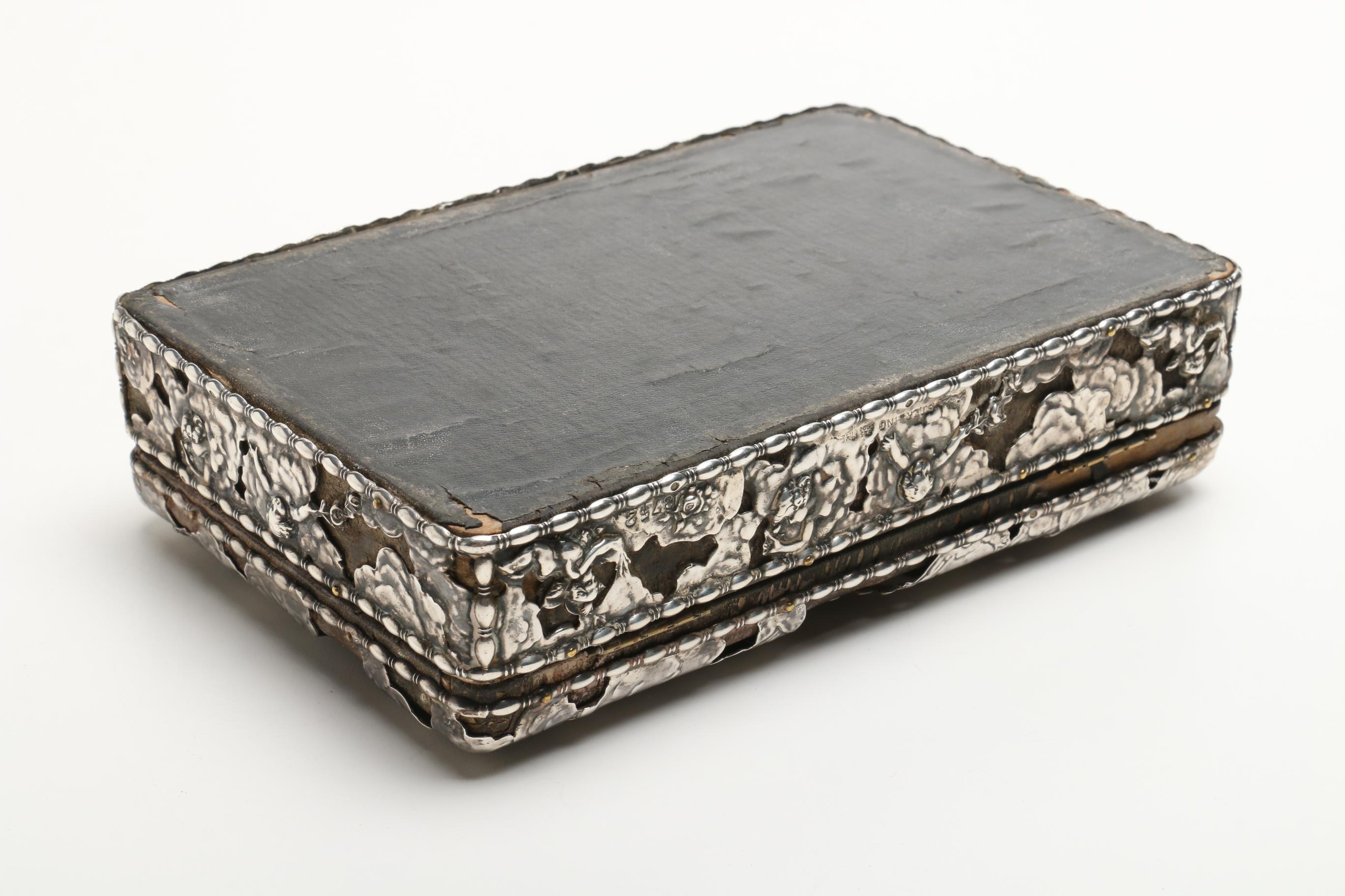 Antique Mauser Sterling Silver Covered Jewelry Box