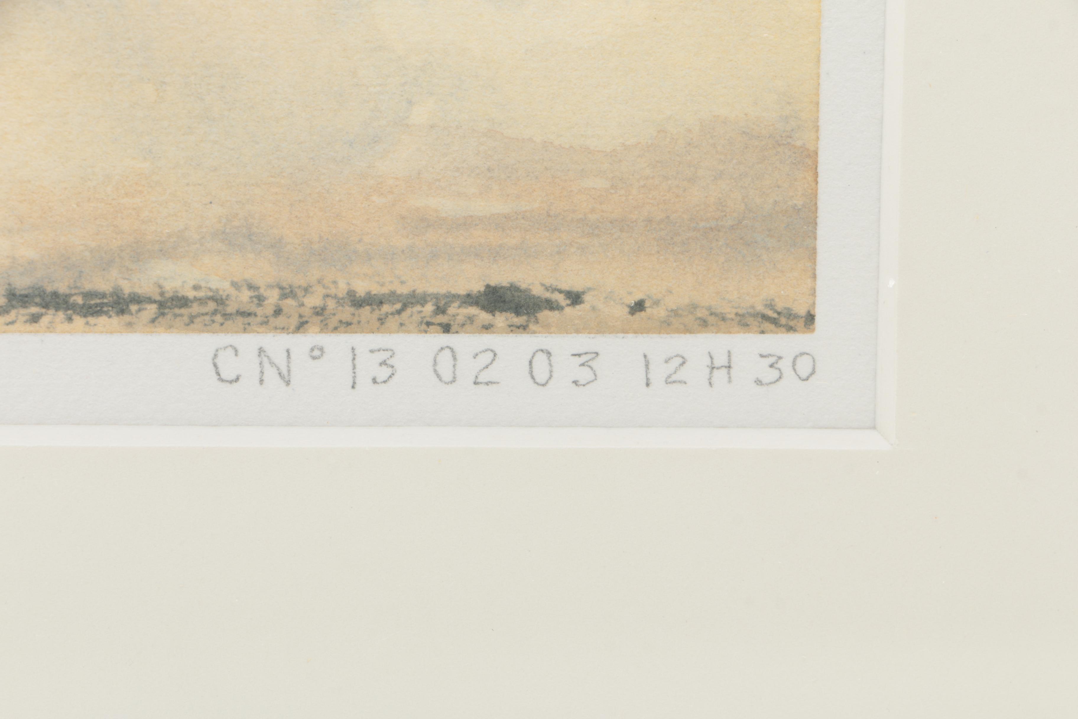 Carlos Nariño Watercolor on Paper "CN° 13 02 12H 30"