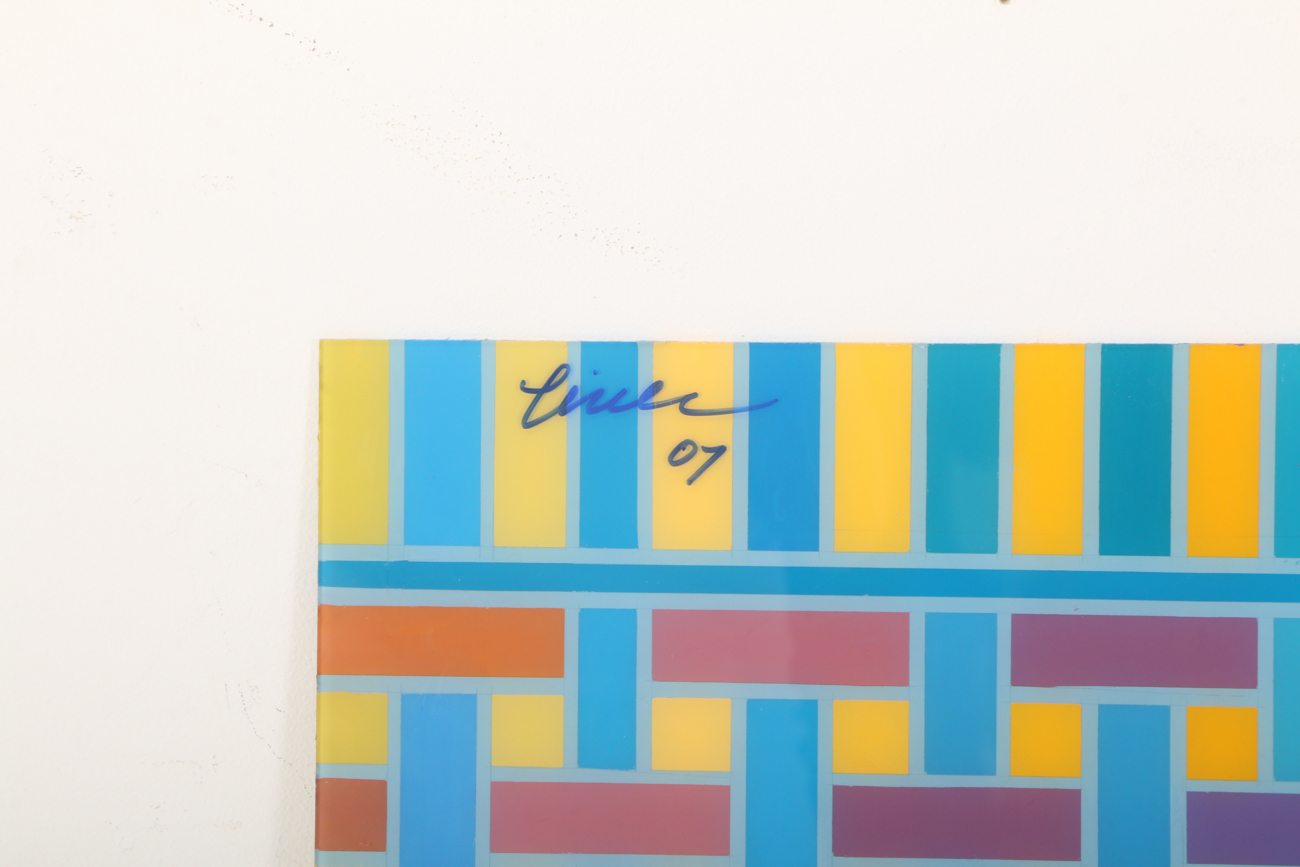 Evelyn Liner Reverse Acrylic Painting on Plexiglass "Color Chart #14"