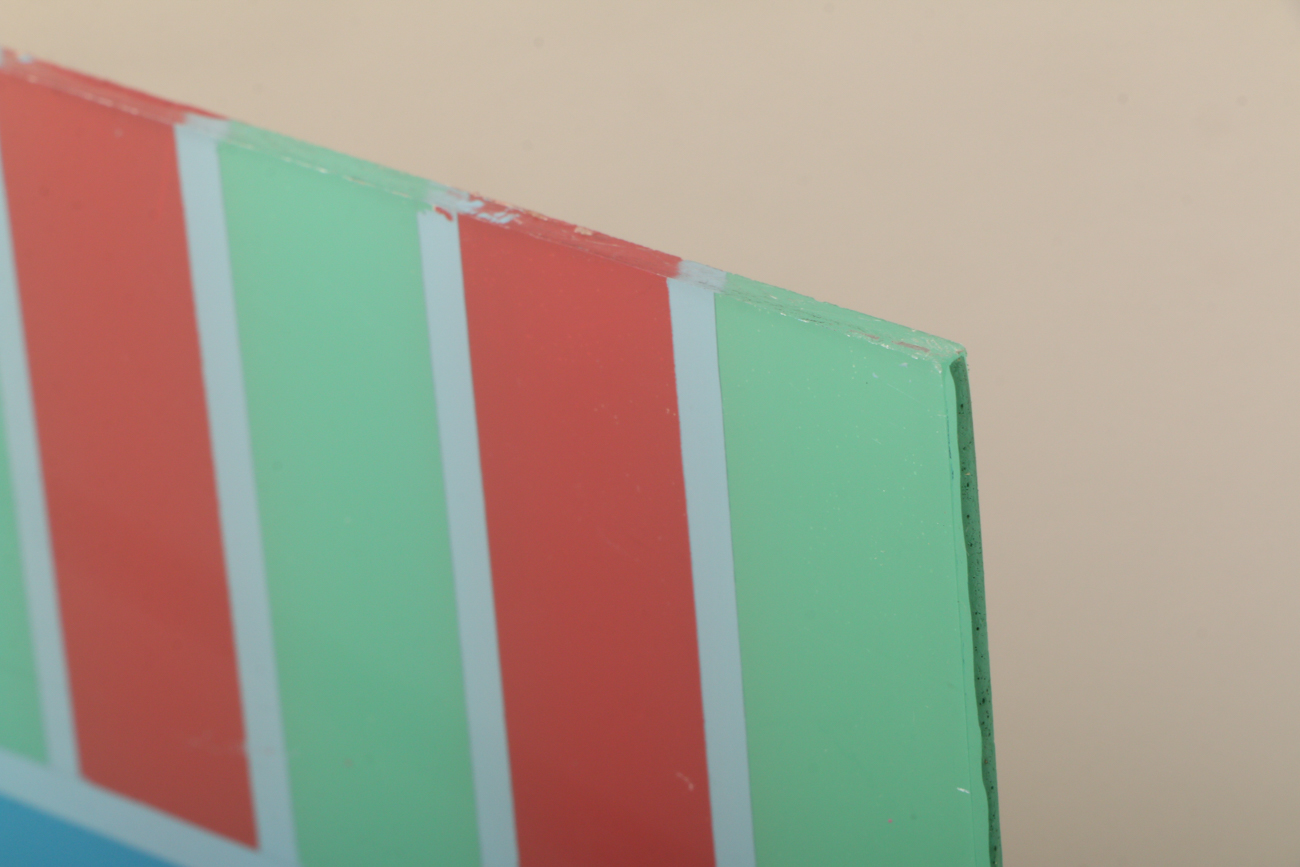 Evelyn Liner Reverse Acrylic Painting on Plexiglass "Color Chart #14"