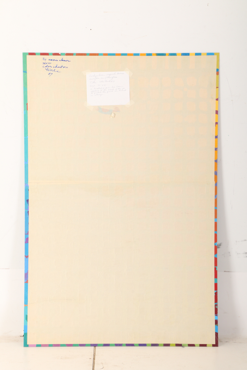 Evelyn Liner Reverse Acrylic Painting on Plexiglass "Color Chart #14"