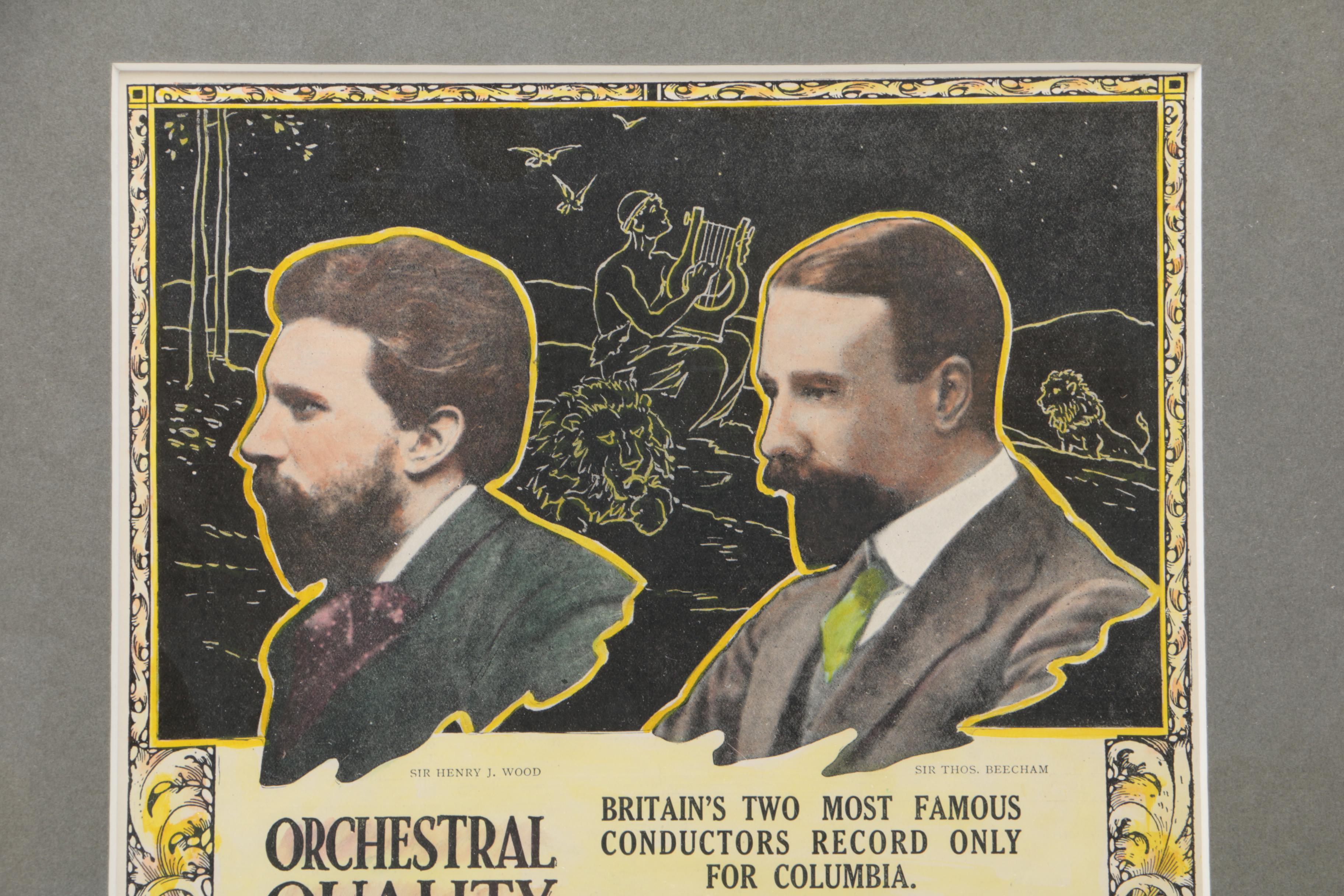 1917 Columbia Records Advent Poster