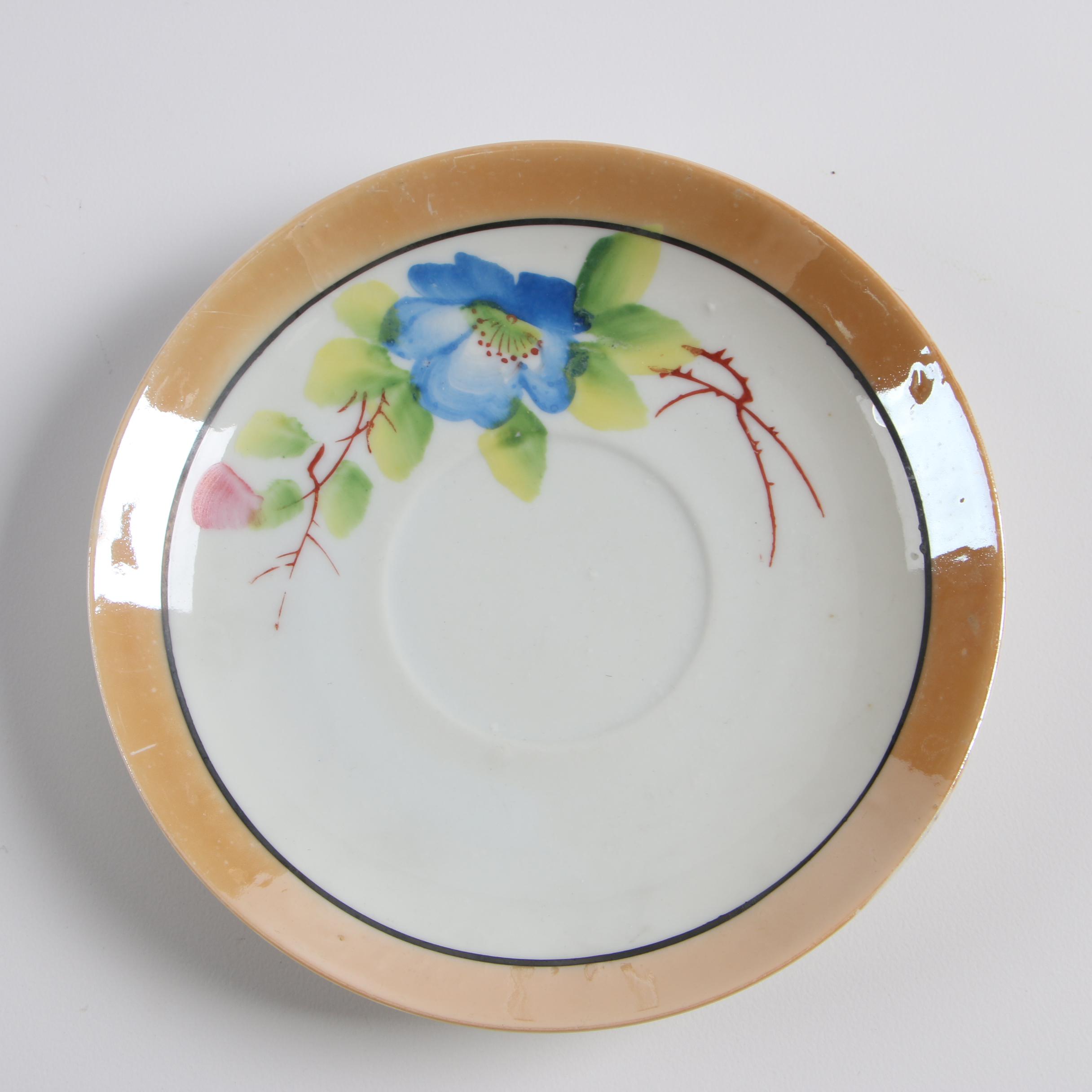 Mid-Century Japanese Lusterware Porcelain Tea Service featuring Takito Company