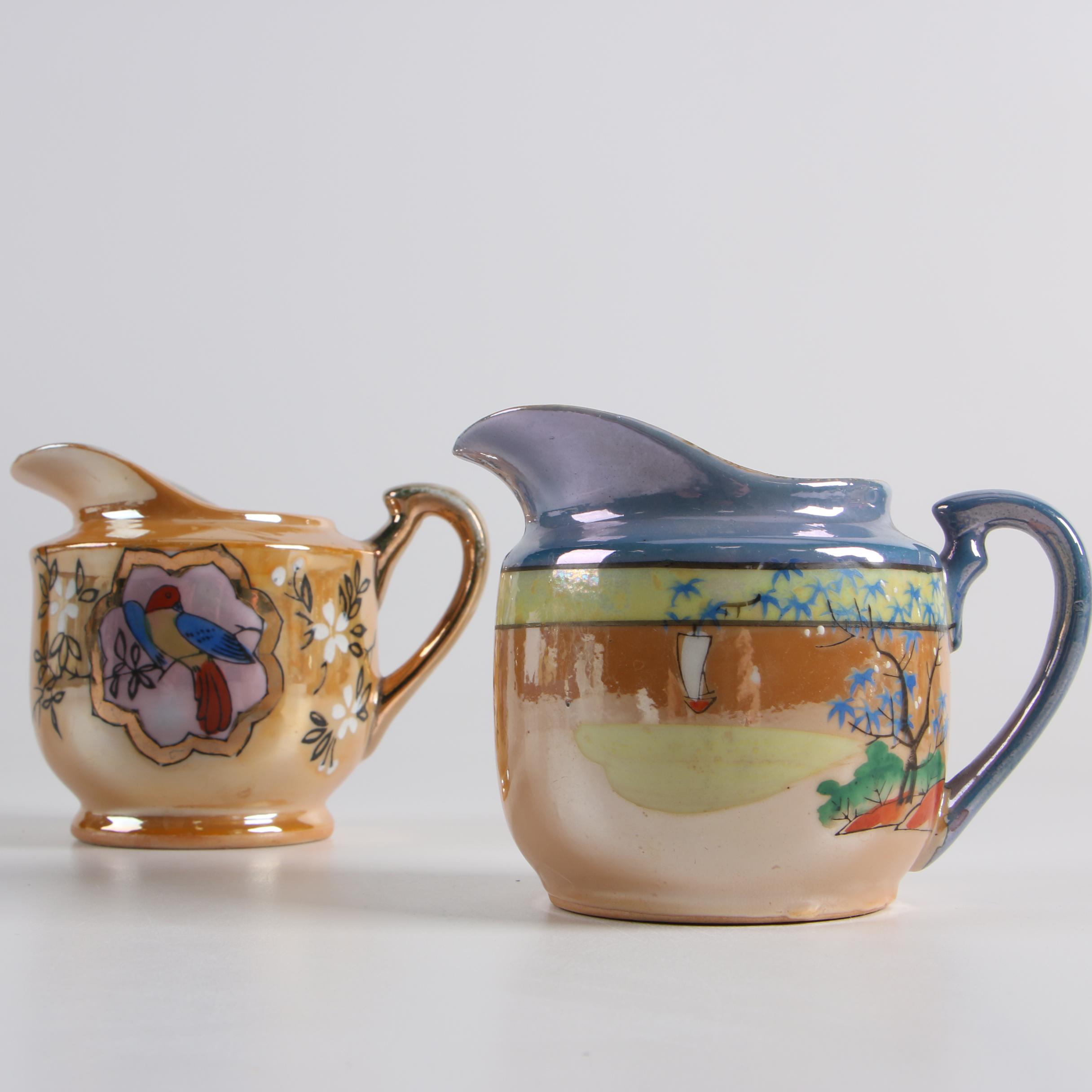 Mid-Century Japanese Lusterware Porcelain Tea Service featuring Takito Company