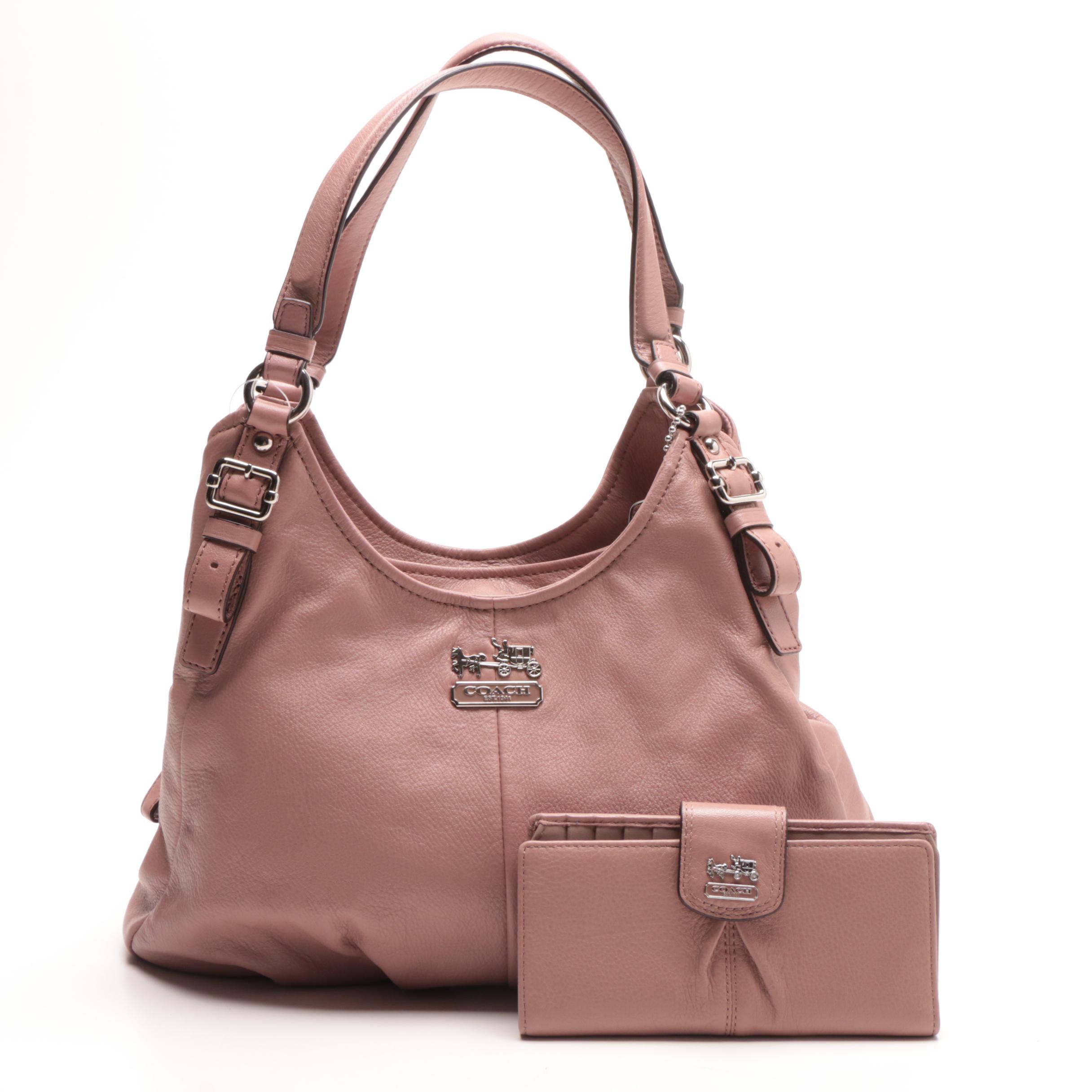 Coach Madison Leather Maggie Shoulder Bag with Matching Wallet