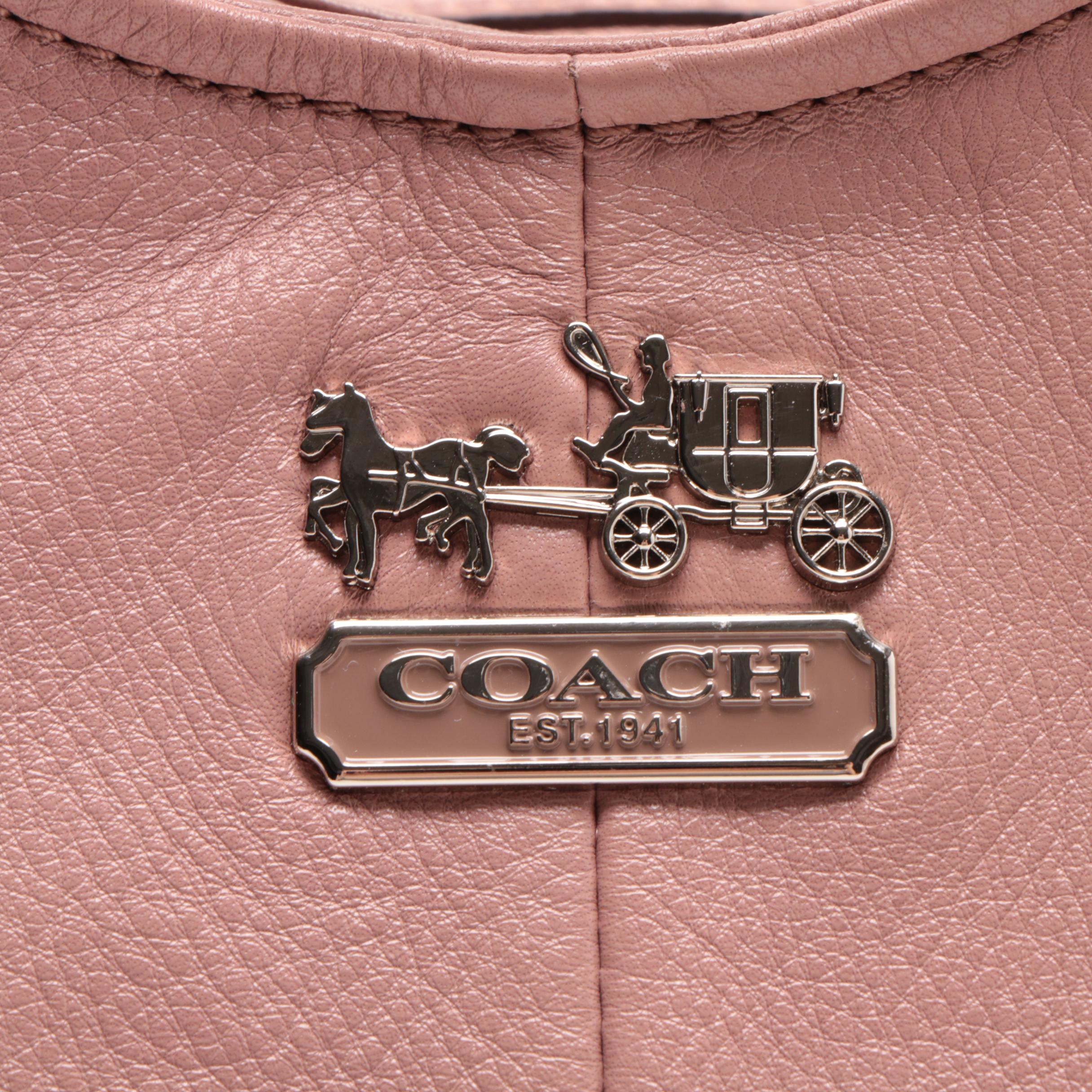 Coach Madison Leather Maggie Shoulder Bag with Matching Wallet