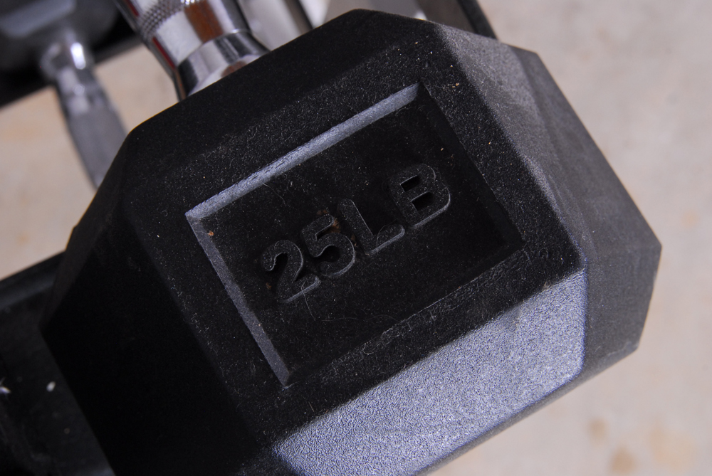 Keys Fitness Dumbbells with Rack