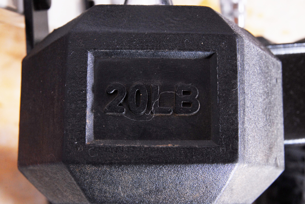 Keys Fitness Dumbbells with Rack