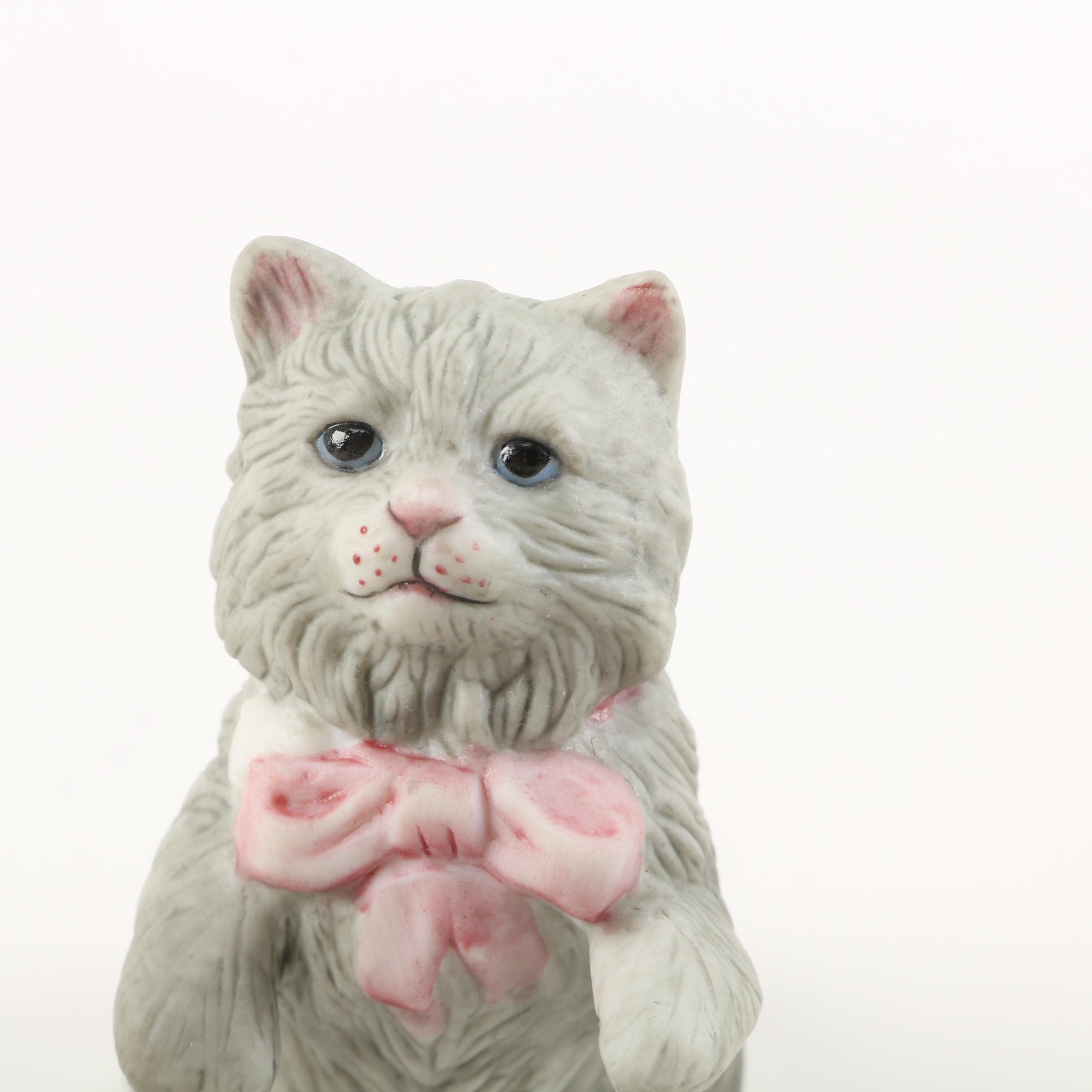 The Franklin Mint "Curio Cabinet Cats Collection" Figurines