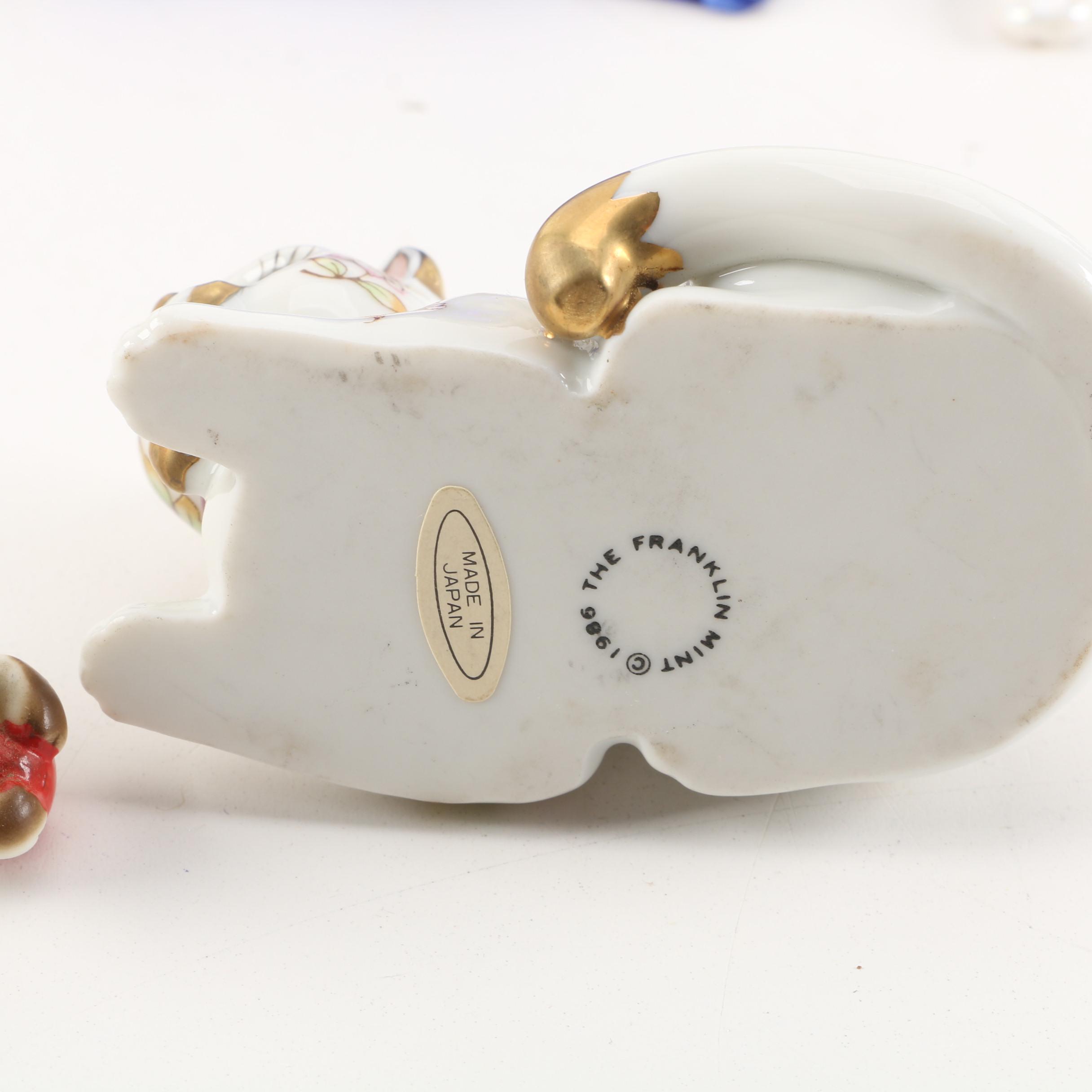 The Franklin Mint "Curio Cabinet Cats Collection" Figurines