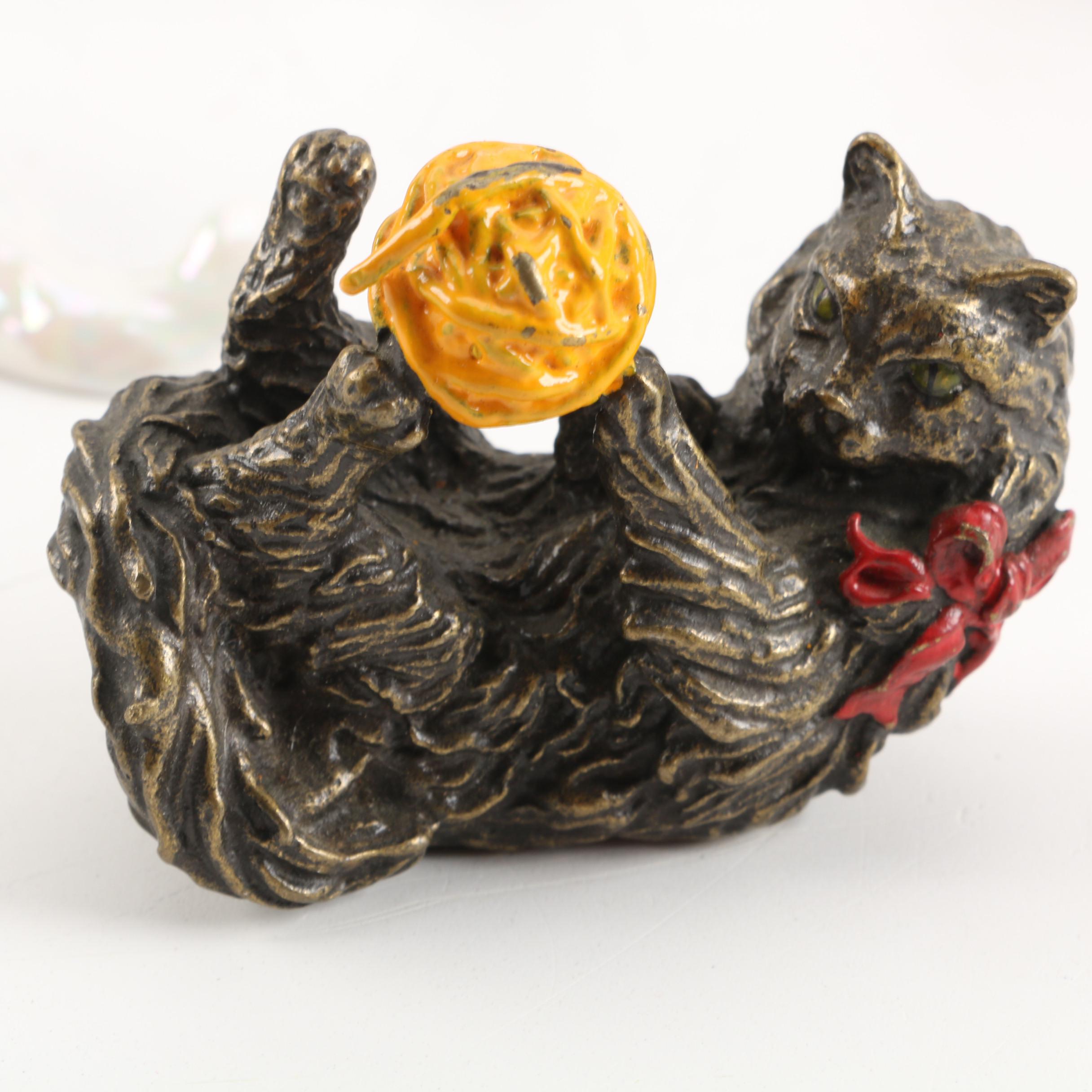 The Franklin Mint "Curio Cabinet Cats Collection" Figurines