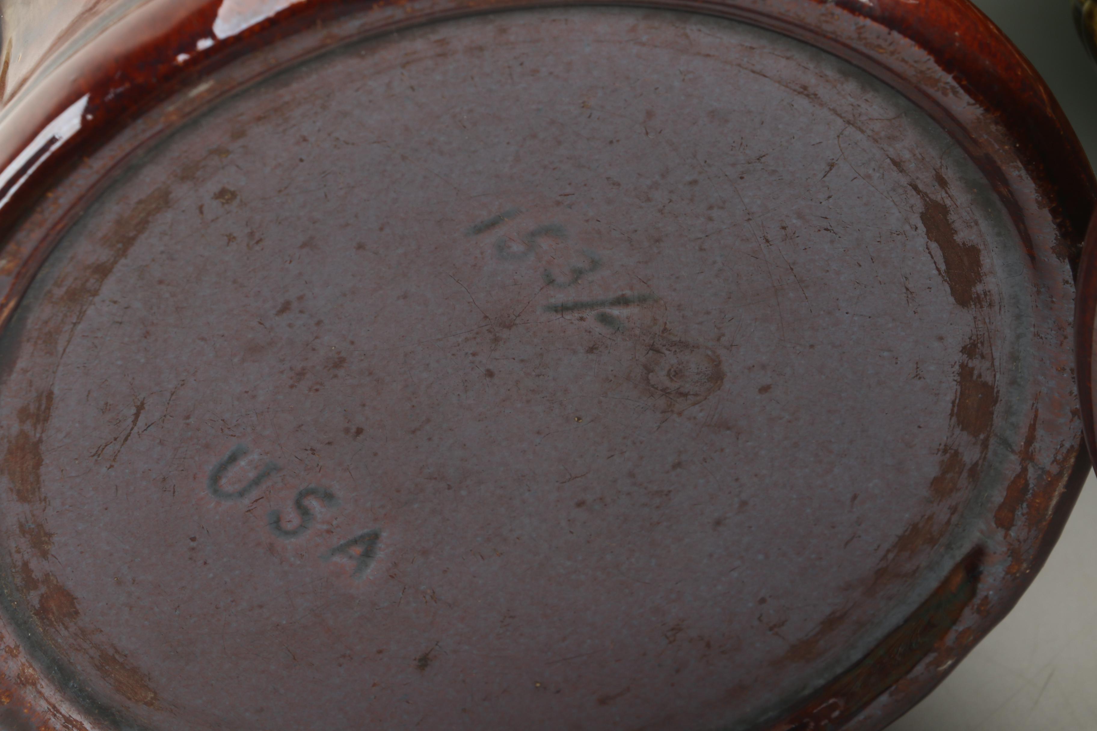 Pair of McCoy Pottery Jardinieres on Stands