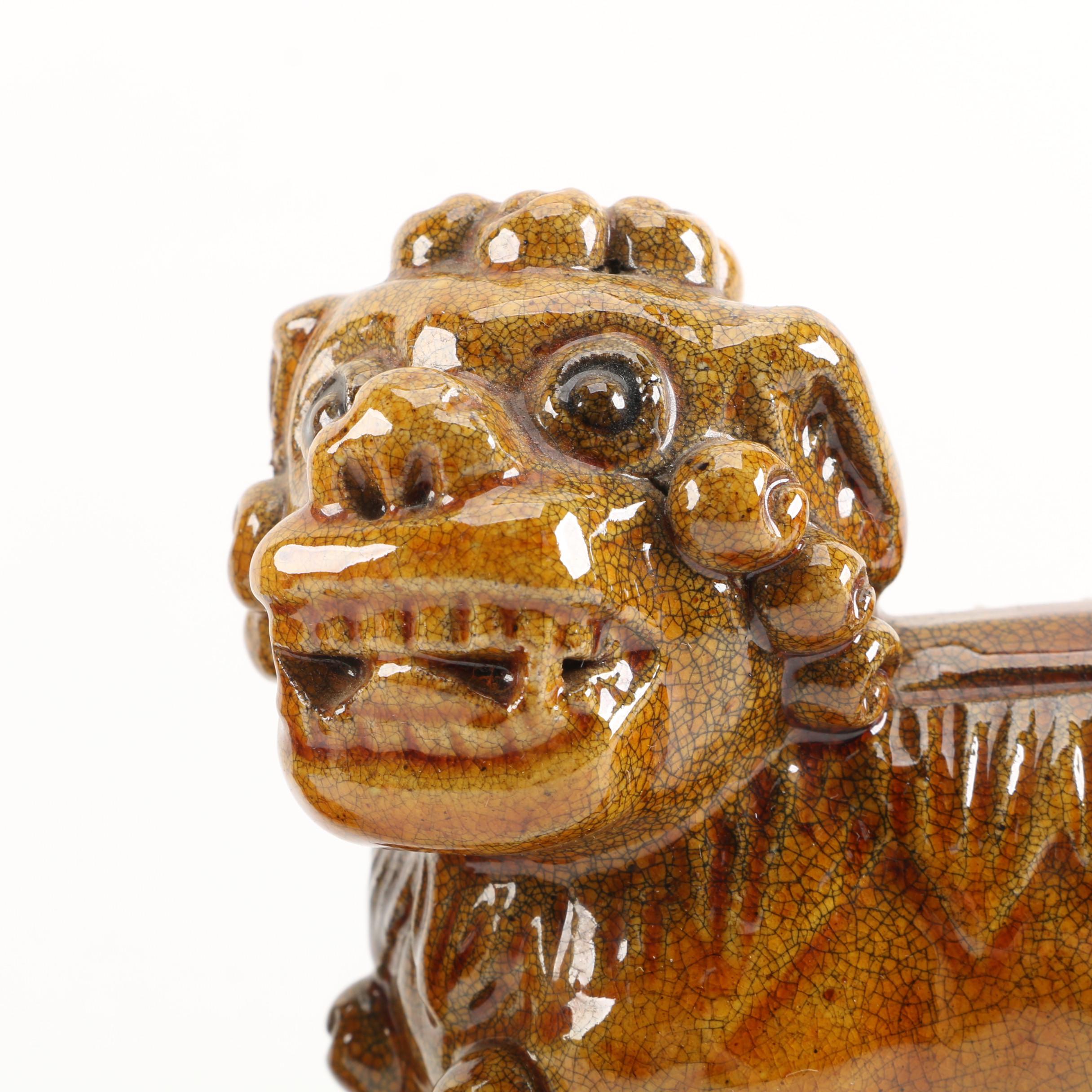 Chinese Guardian Lion Ceramic Figurines