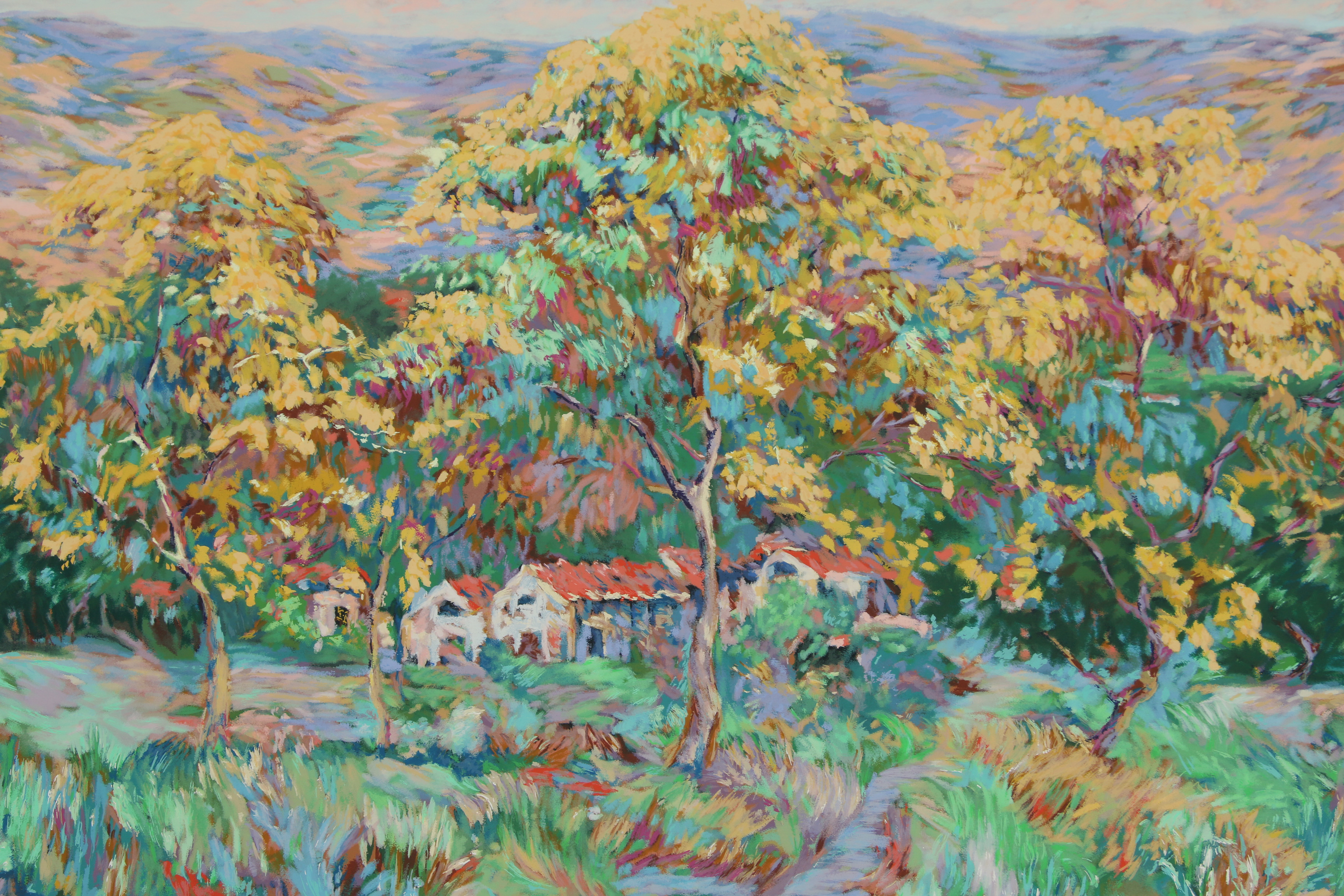 Jackie Kamin Serigraph "Laguna Canyon Road"