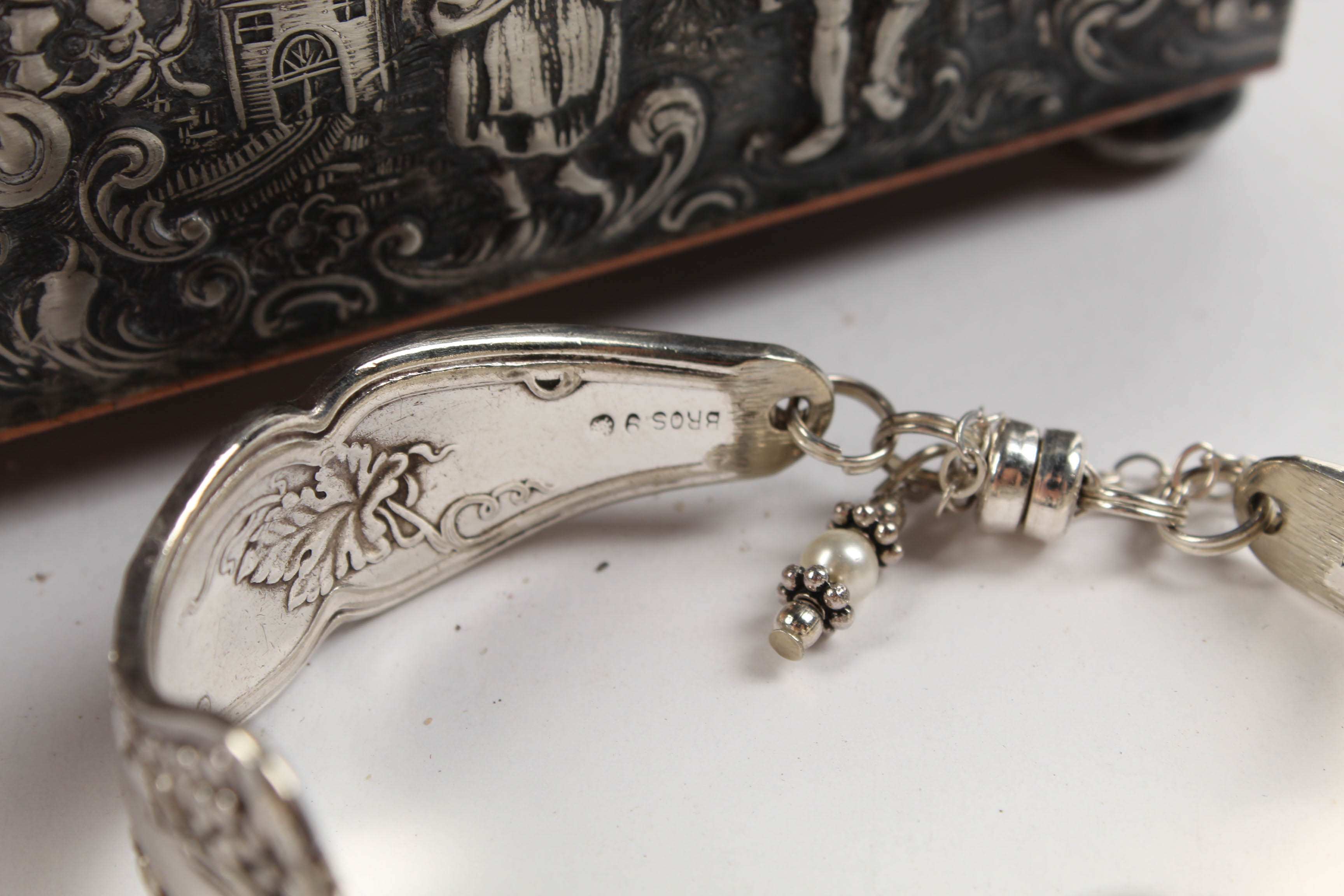 Silver Plated Jewelry Box With Jewelry