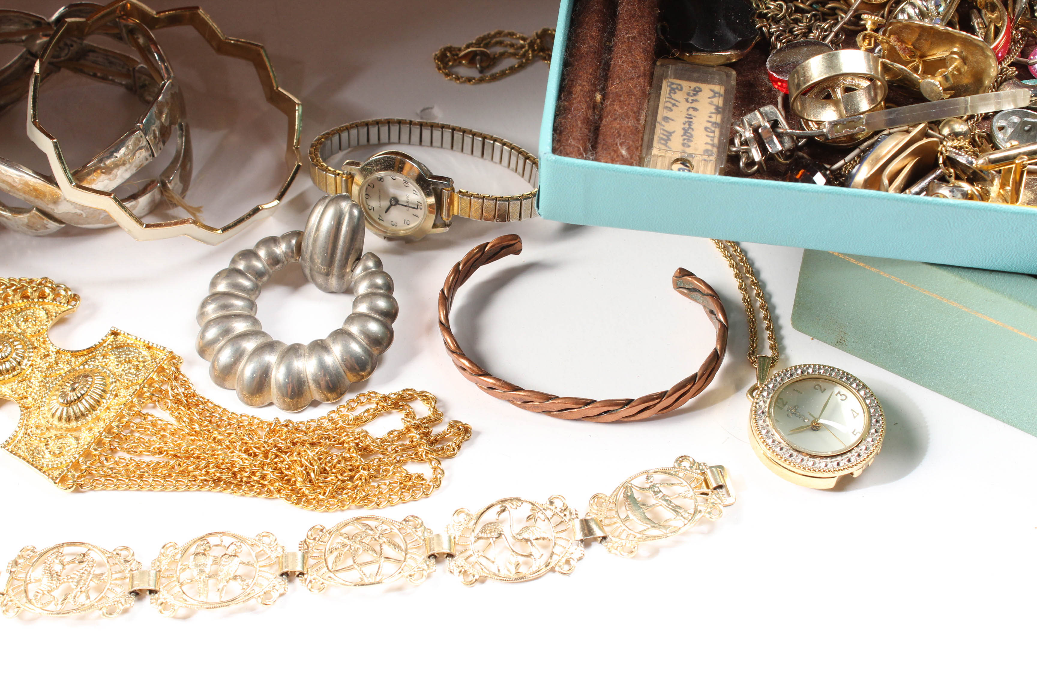 Costume Jewelry In Wooden Jewelry Boxes