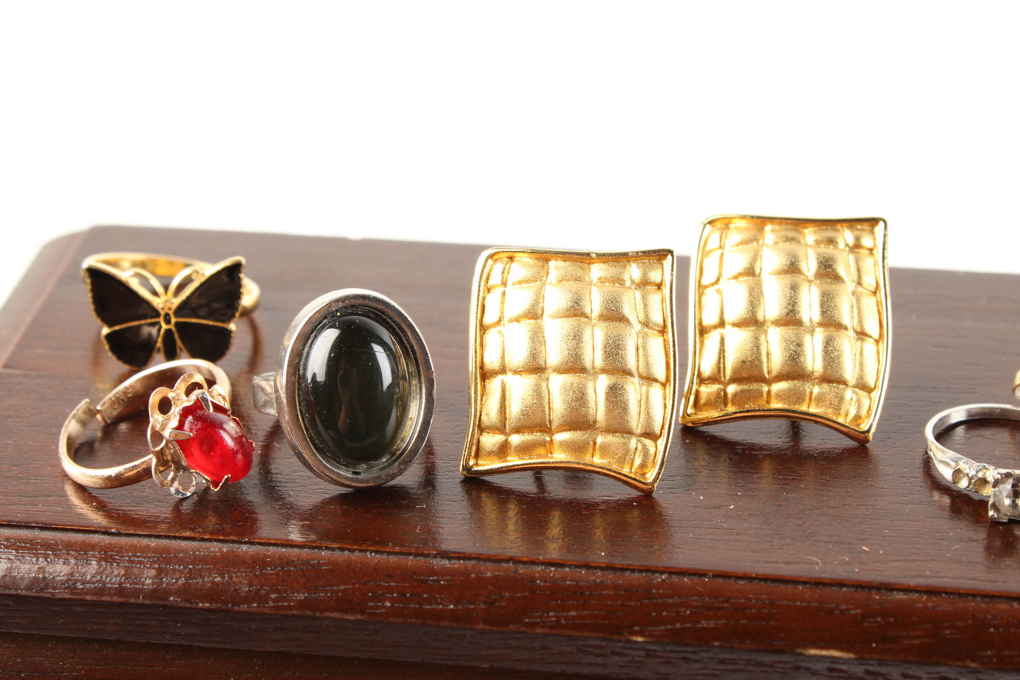 Costume Jewelry In Wooden Jewelry Boxes