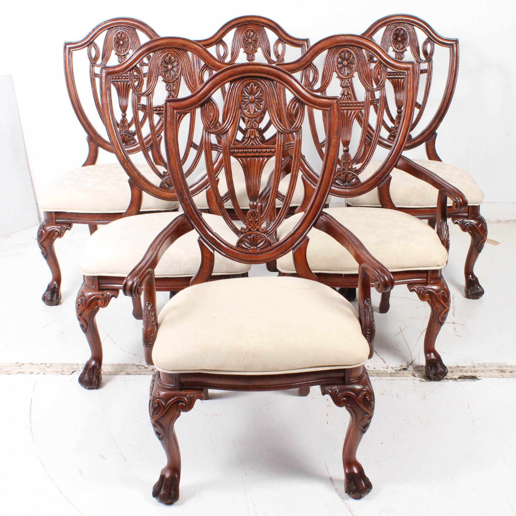 Mahogany Shield Back Dining Chairs