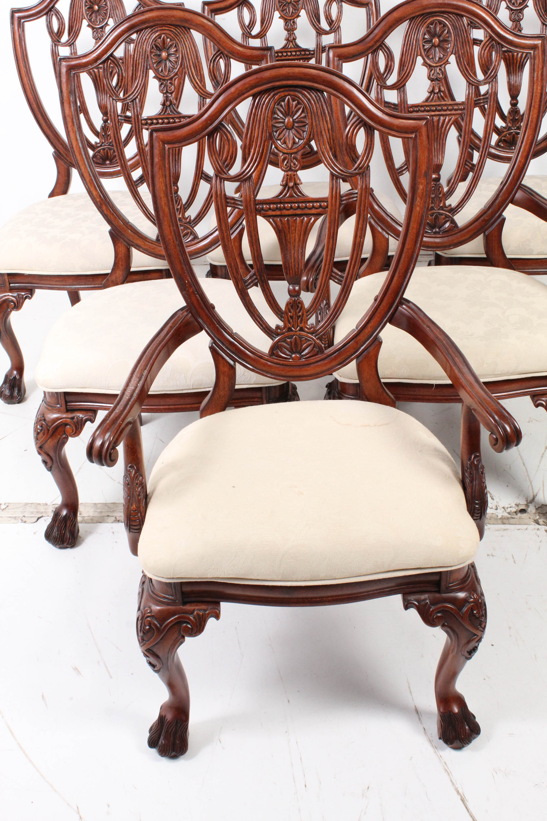 Mahogany Shield Back Dining Chairs