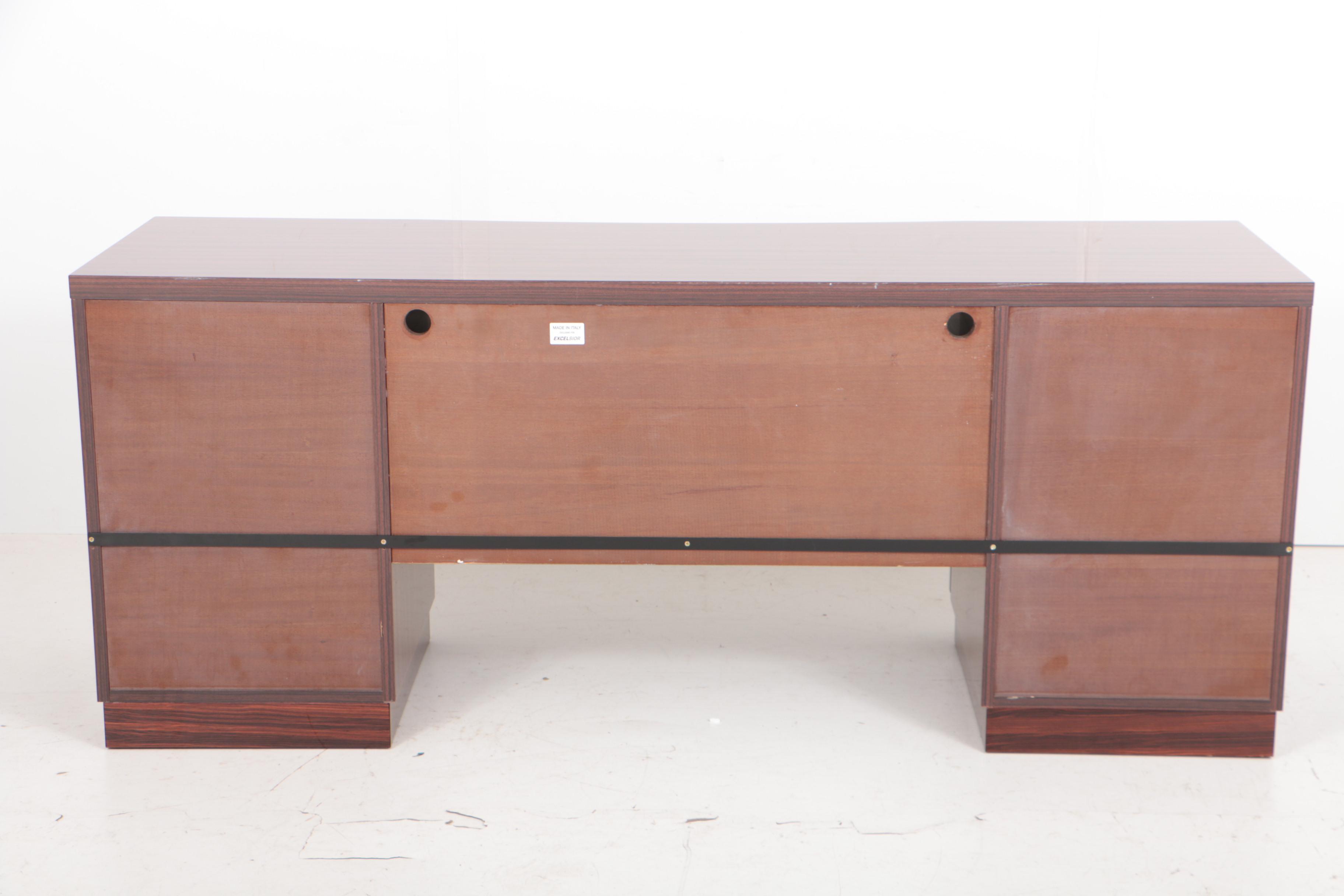 Excelsior Designs Rosewood Twin-Pedestal Desk