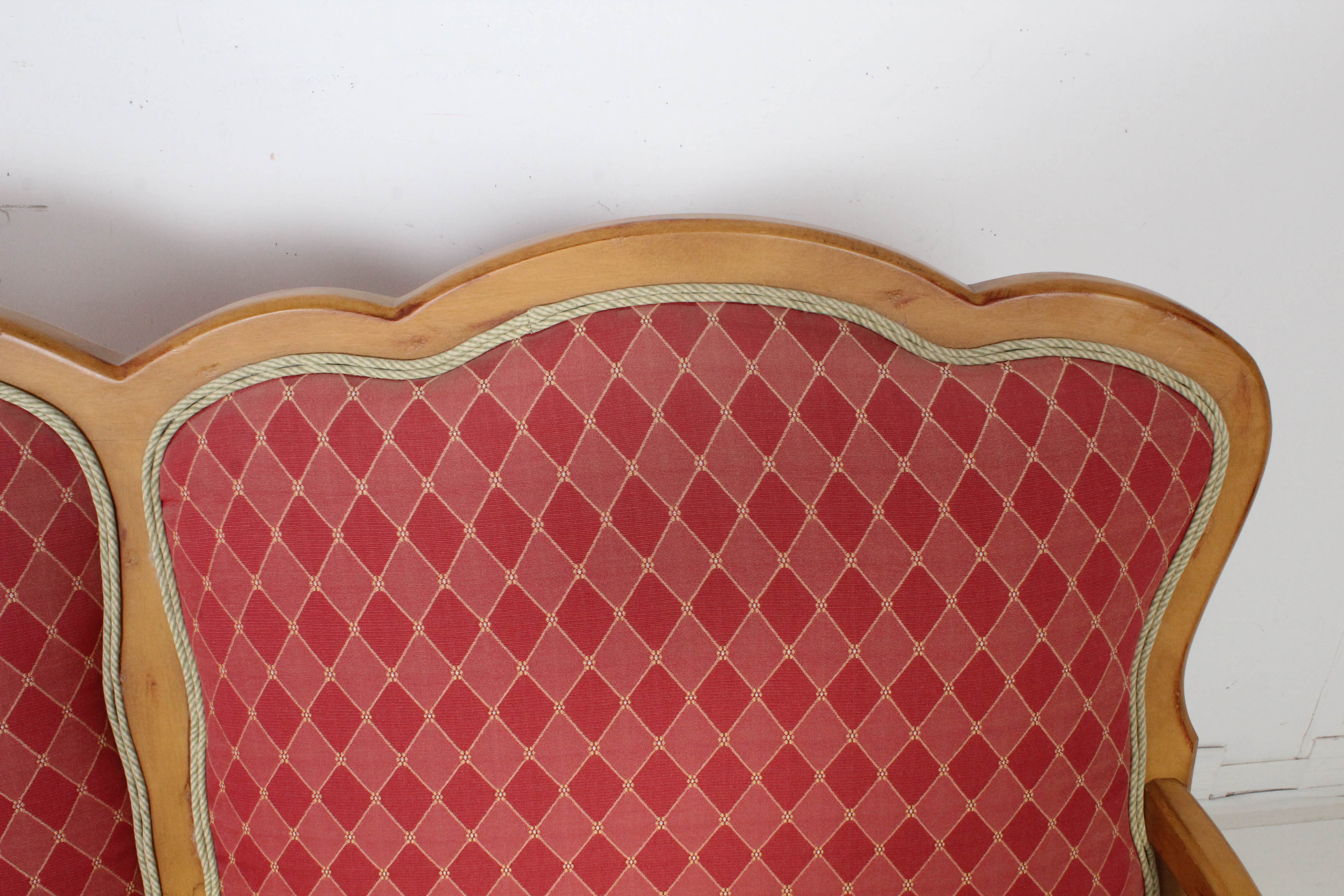 Contemporary Wood Frame Settee