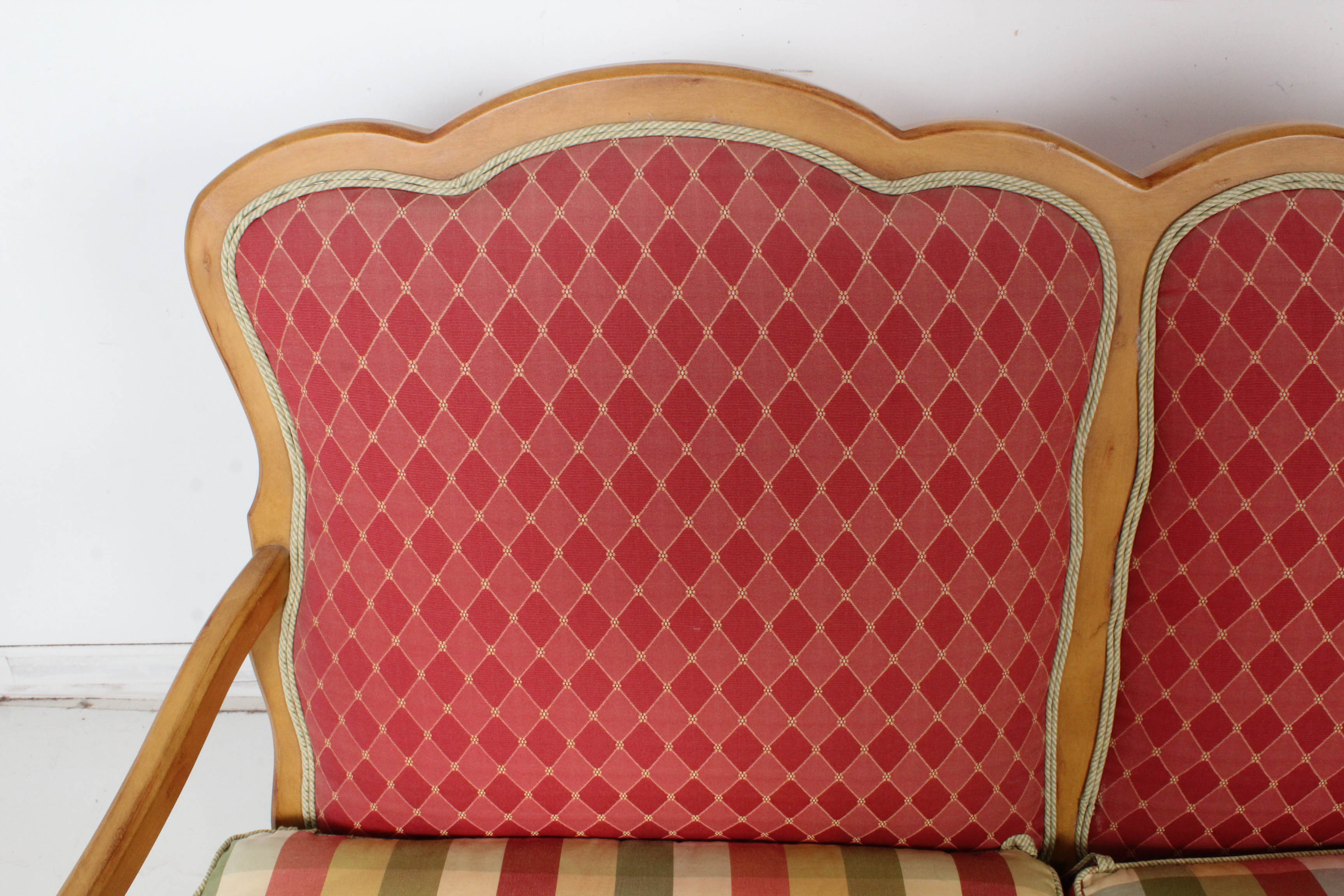 Contemporary Wood Frame Settee