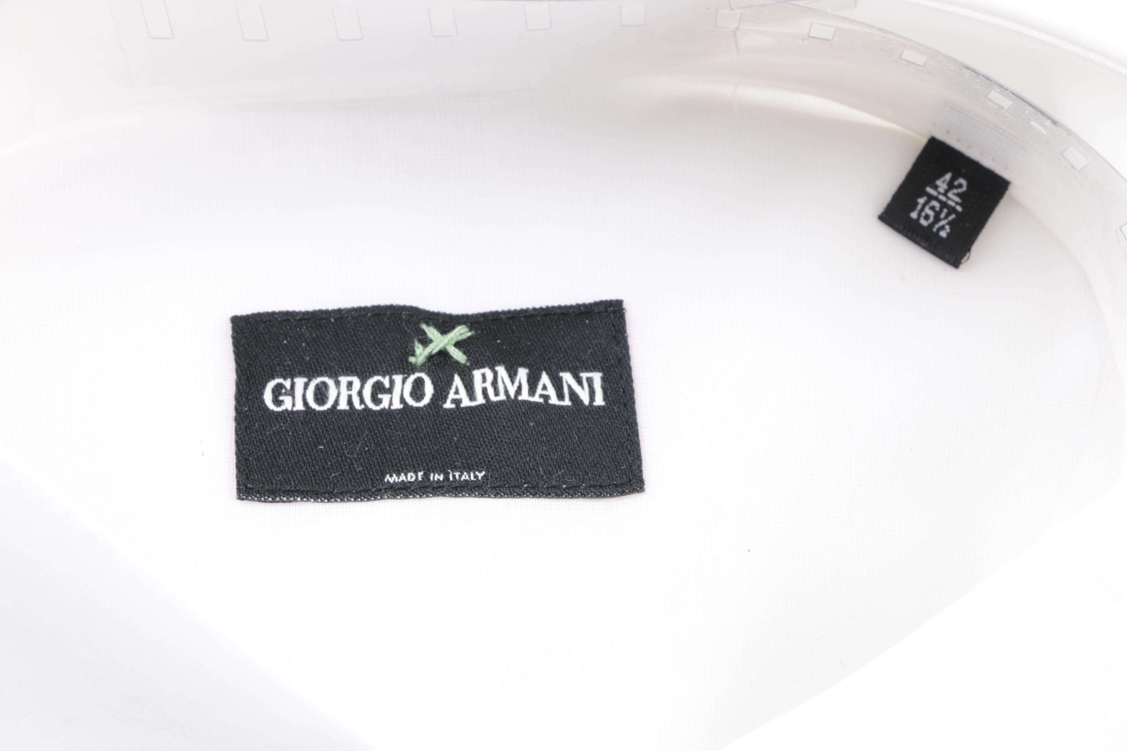 Men's Giorgio Armani Tuxedo Shirts with Bow Tie and Suspenders