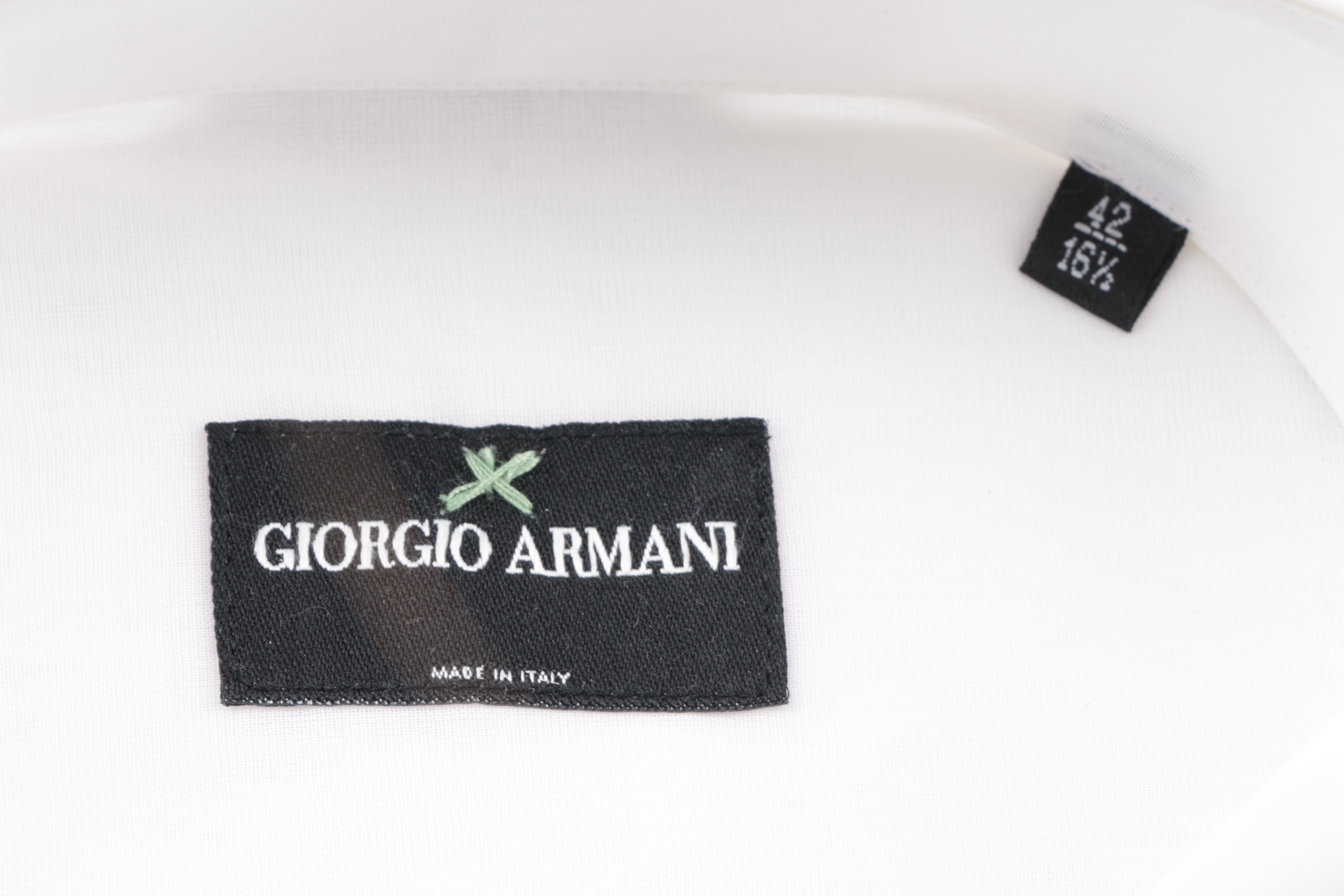 Men's Giorgio Armani Tuxedo Shirts with Bow Tie and Suspenders