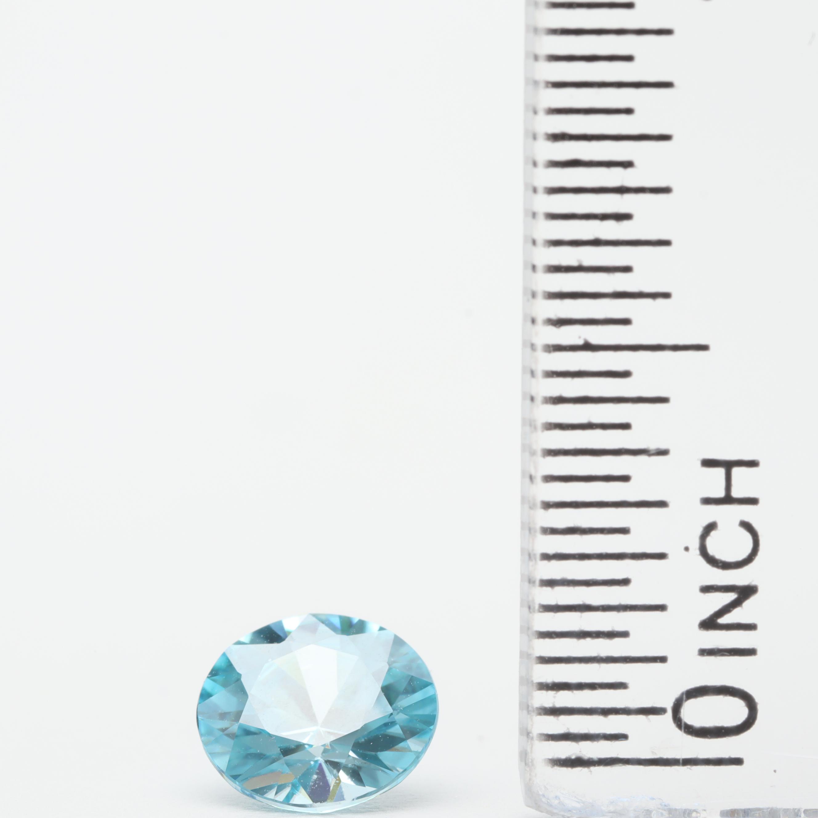 Loose 4.08 CTW Blue Zircon