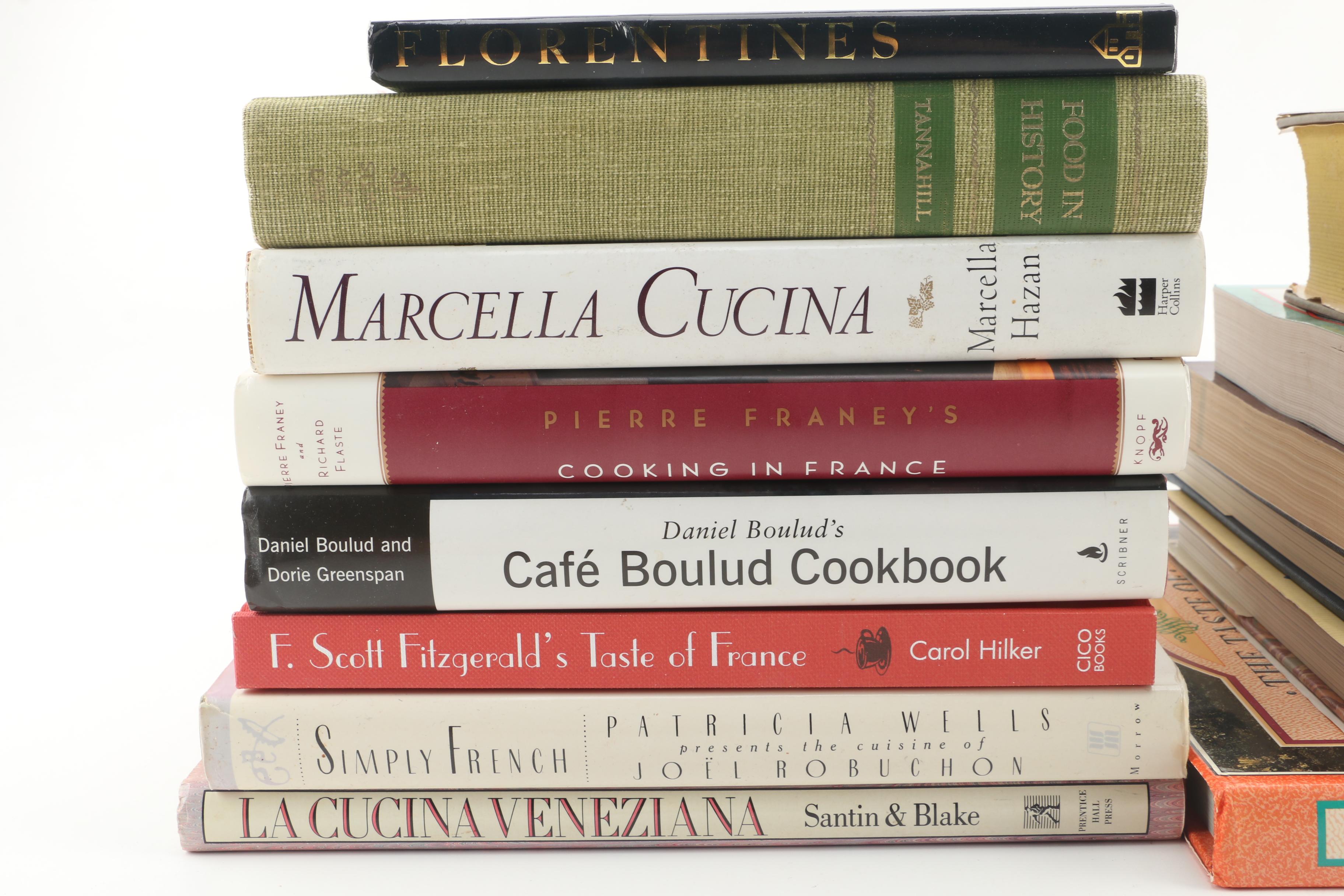 French and Italian Cookbooks Including Julia Child, Pierre Franey, and More