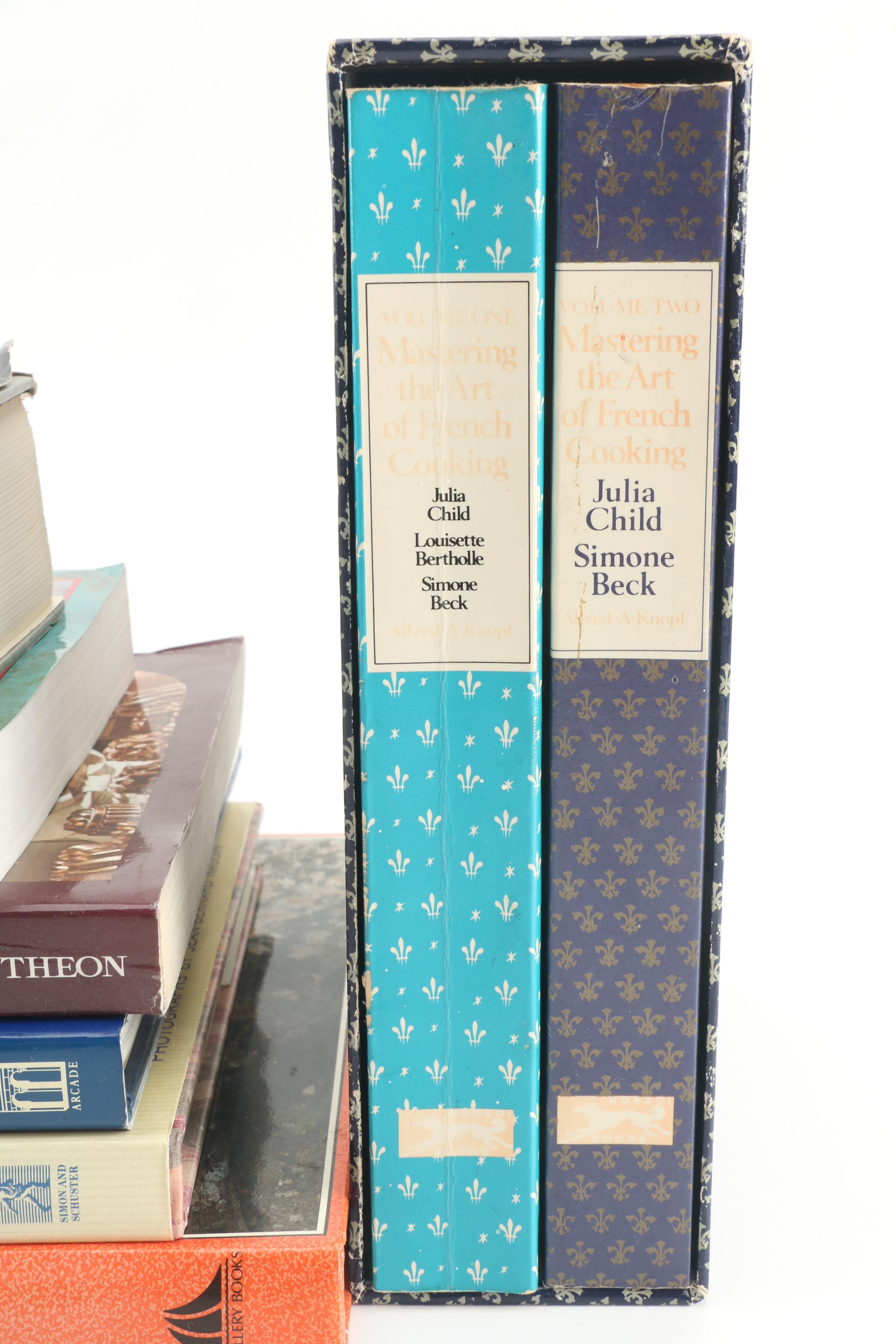 French and Italian Cookbooks Including Julia Child, Pierre Franey, and More