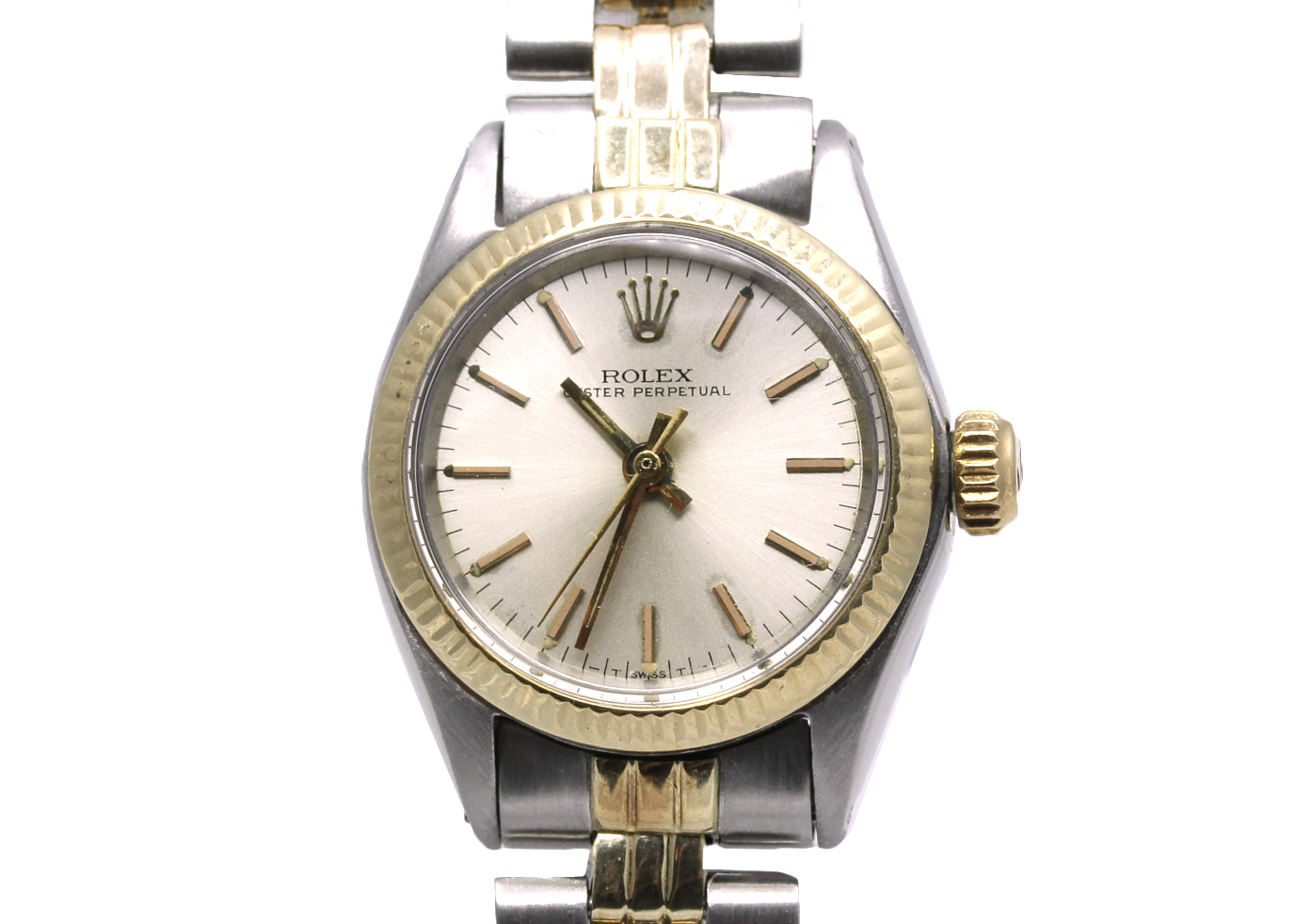 Rolex 14K Gold Accented and Stainless Steel Oyster Perpetual Watch