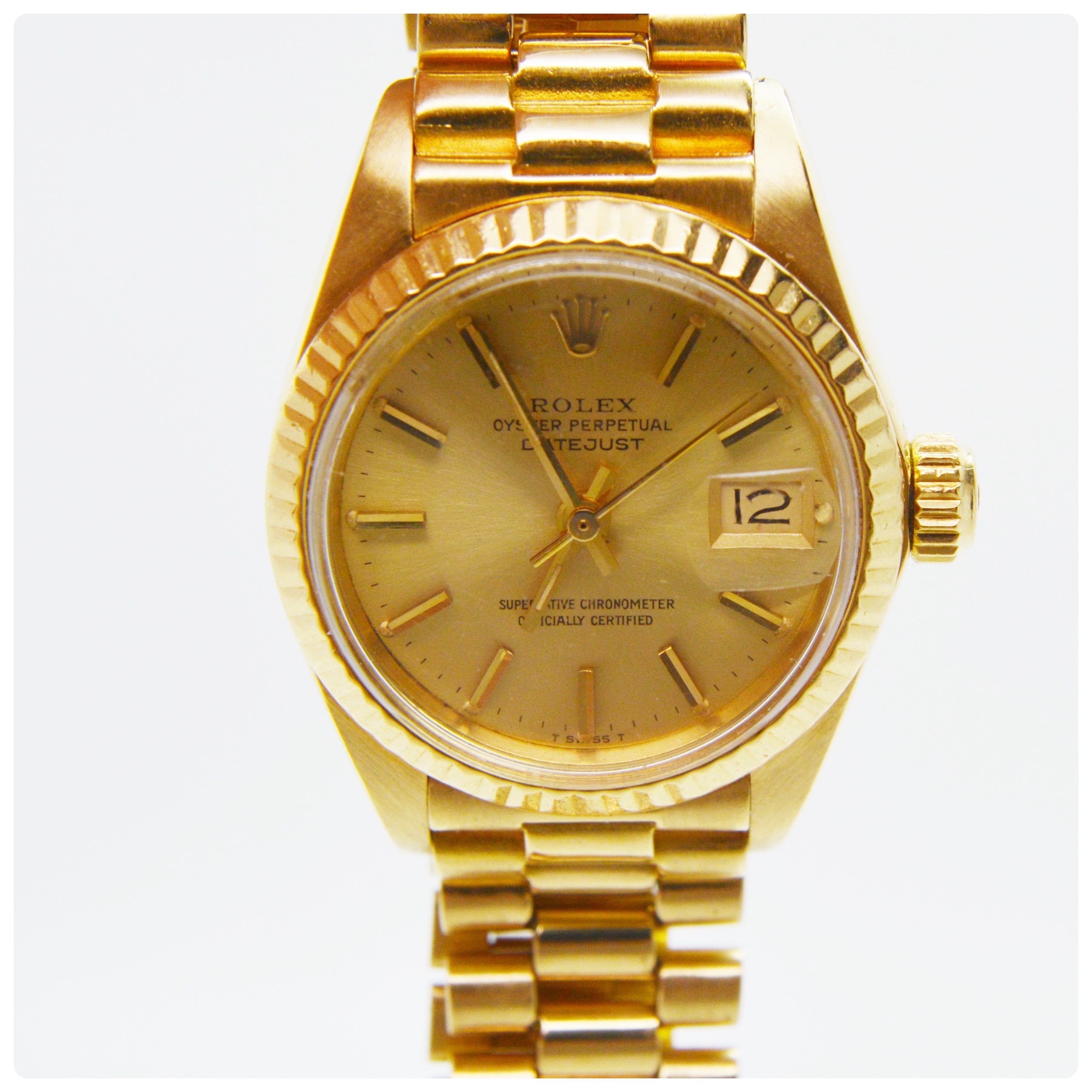 Rolex Oyster Perpetual Datejust 18K Yellow Gold Watch