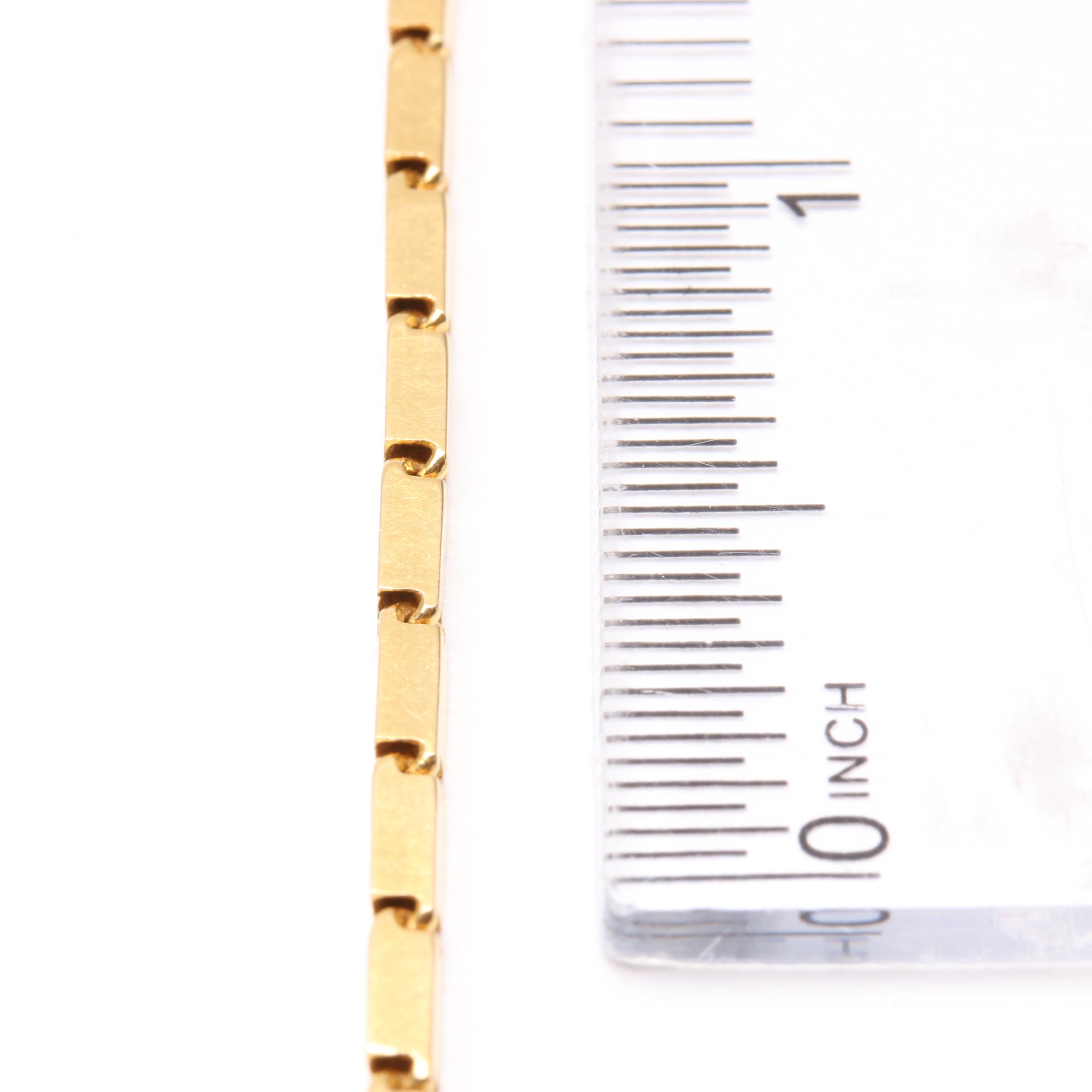 18K Yellow Gold Fancy Link Necklace