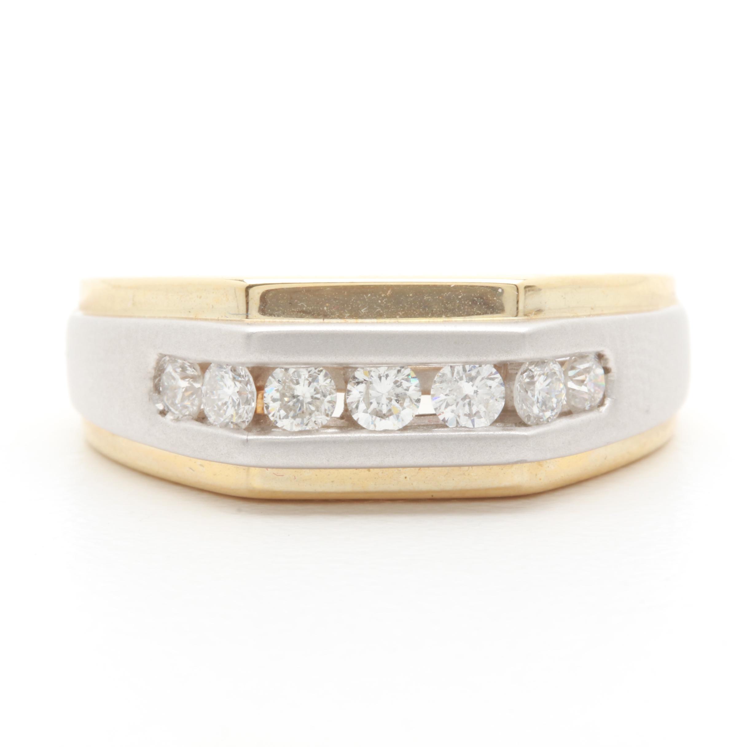 14K Yellow and White Gold Diamond Ring