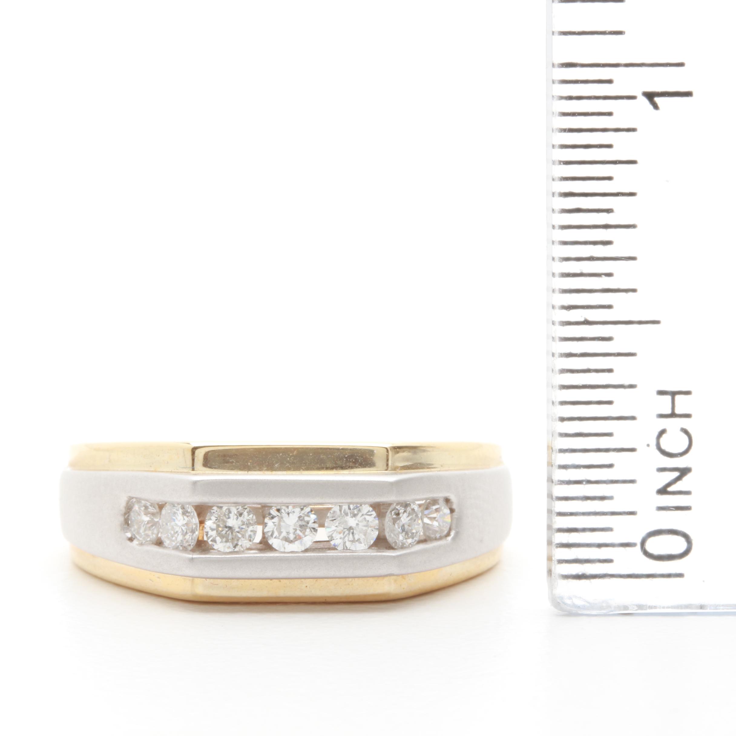 14K Yellow and White Gold Diamond Ring