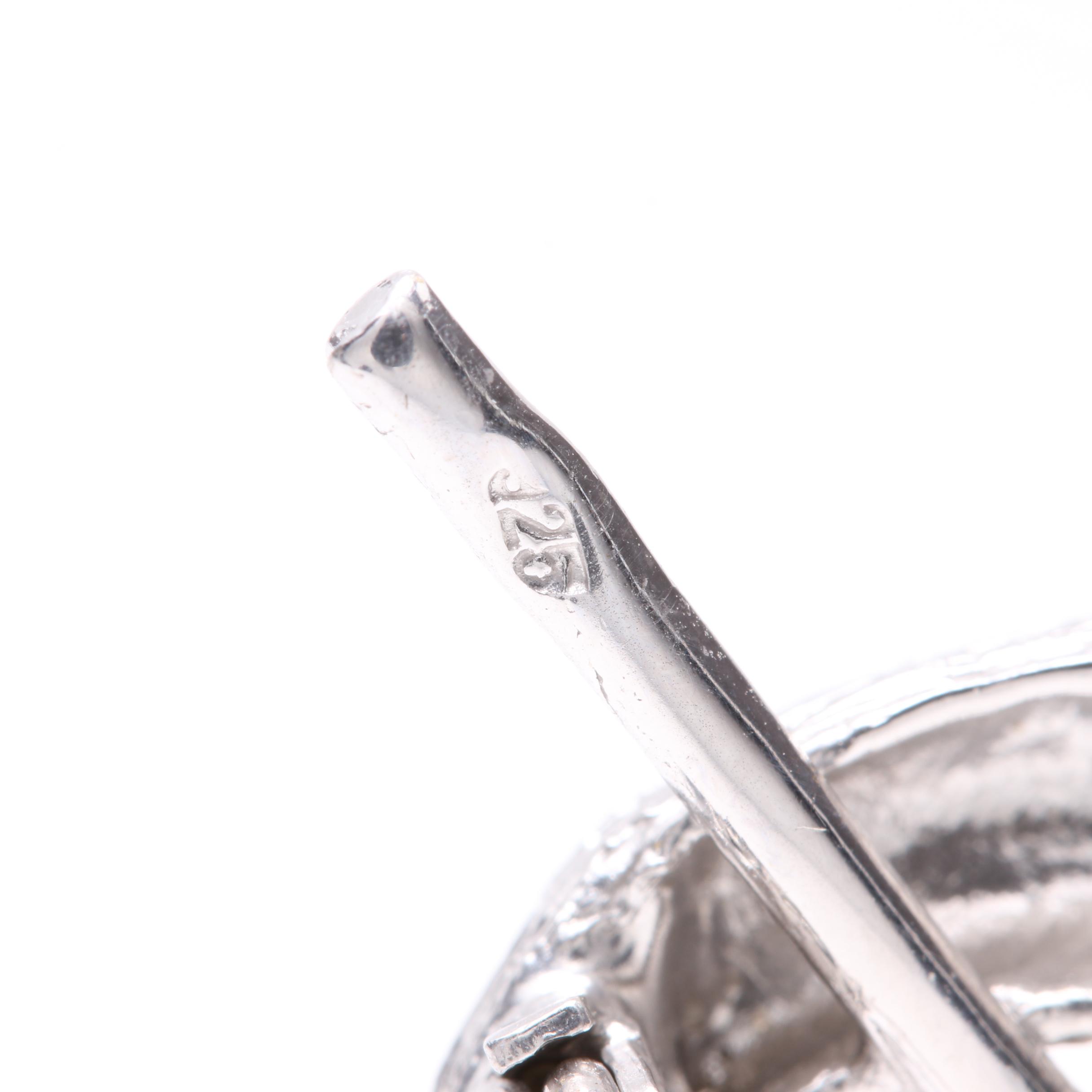 Sterling Silver Rose Quartz and Garnet Lemur Motif Brooch