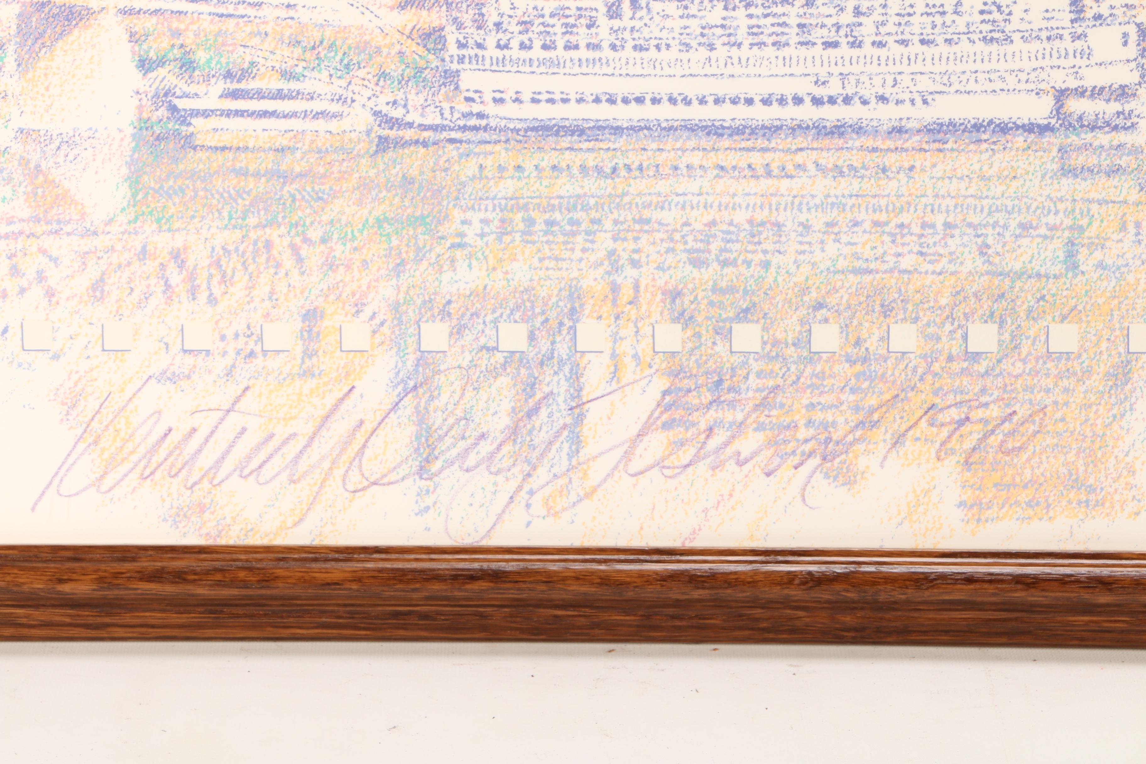 Limited Edition Serigraph Poster for 1990 Kentucy Derby Festival